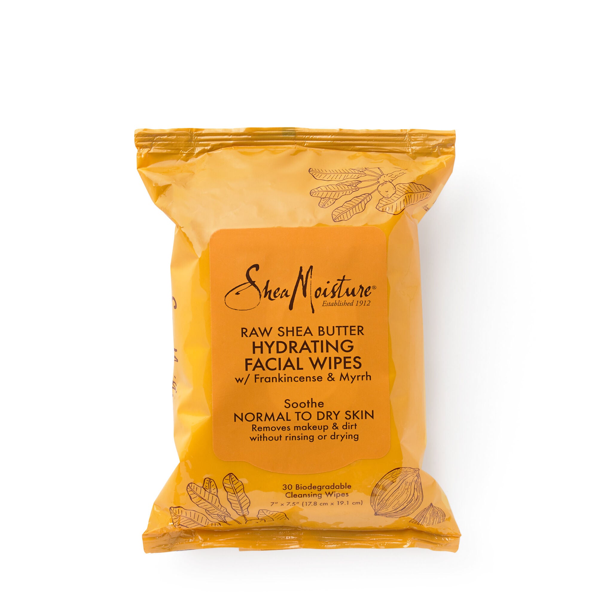 Raw Shea Biodegradable Cleansing Wipes | GNC