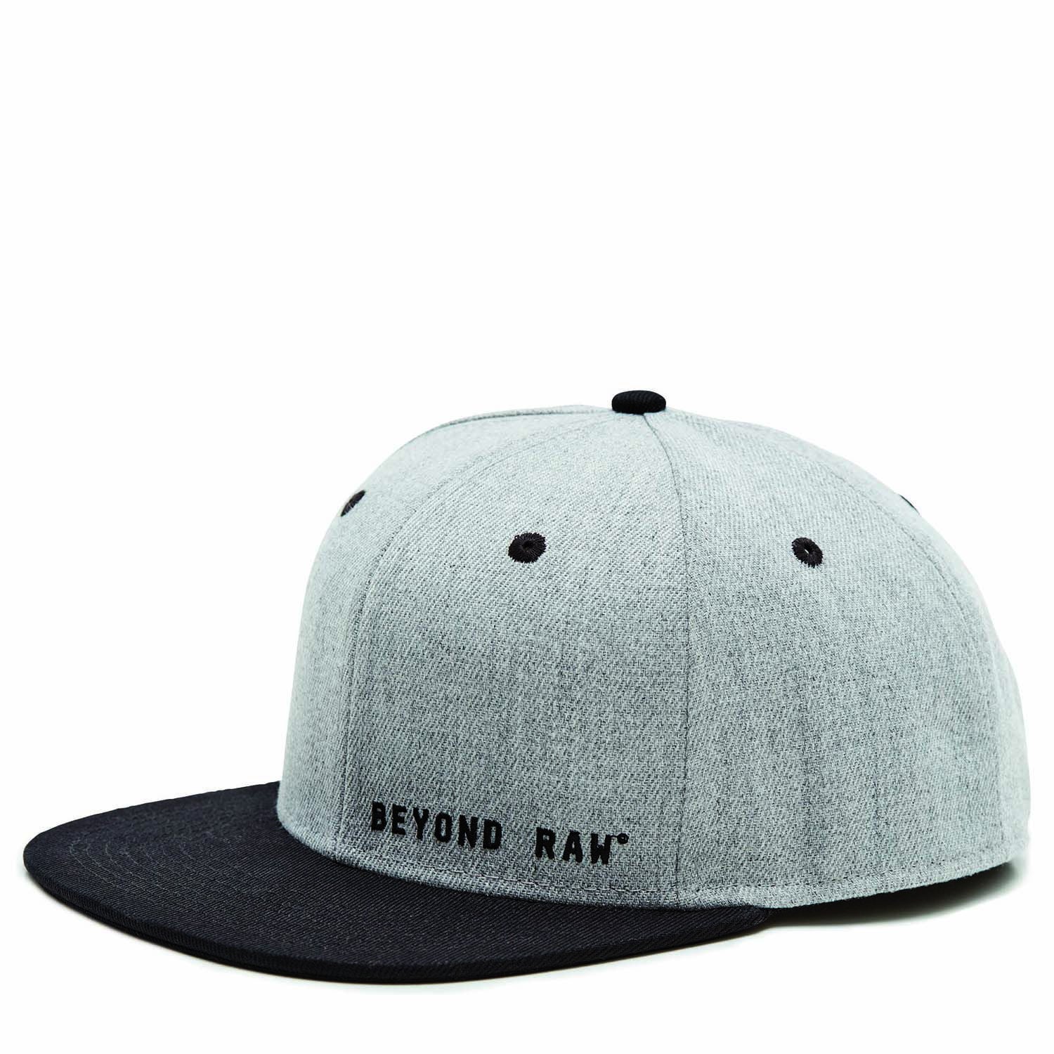 Flat Bill Gray Hat, Black Bill | GNC