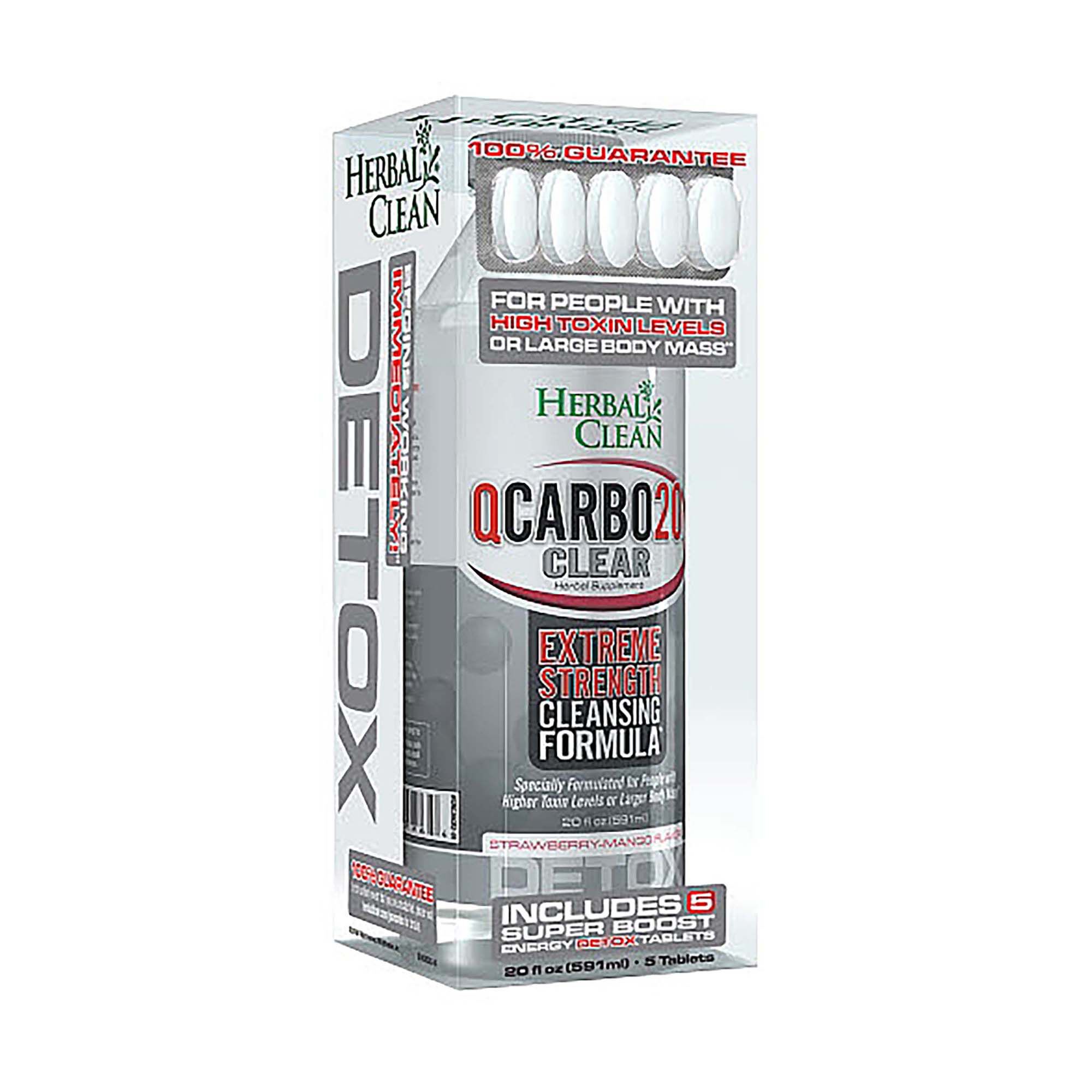 Herbal Clean® QCARBO20™ CLEAR StrawberryMango GNC