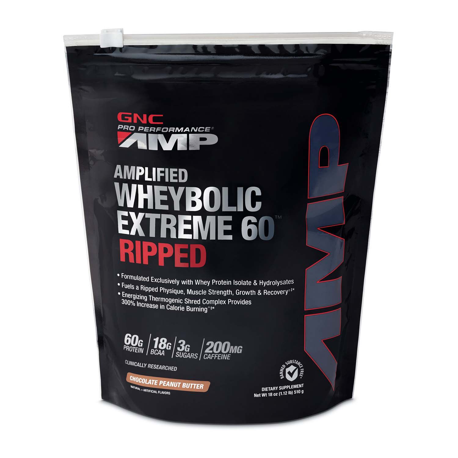Amplified Wheybolic Extreme 60&trade; Ripped - Chocolate Peanut ButterChocolate Peanut Butter | GNC