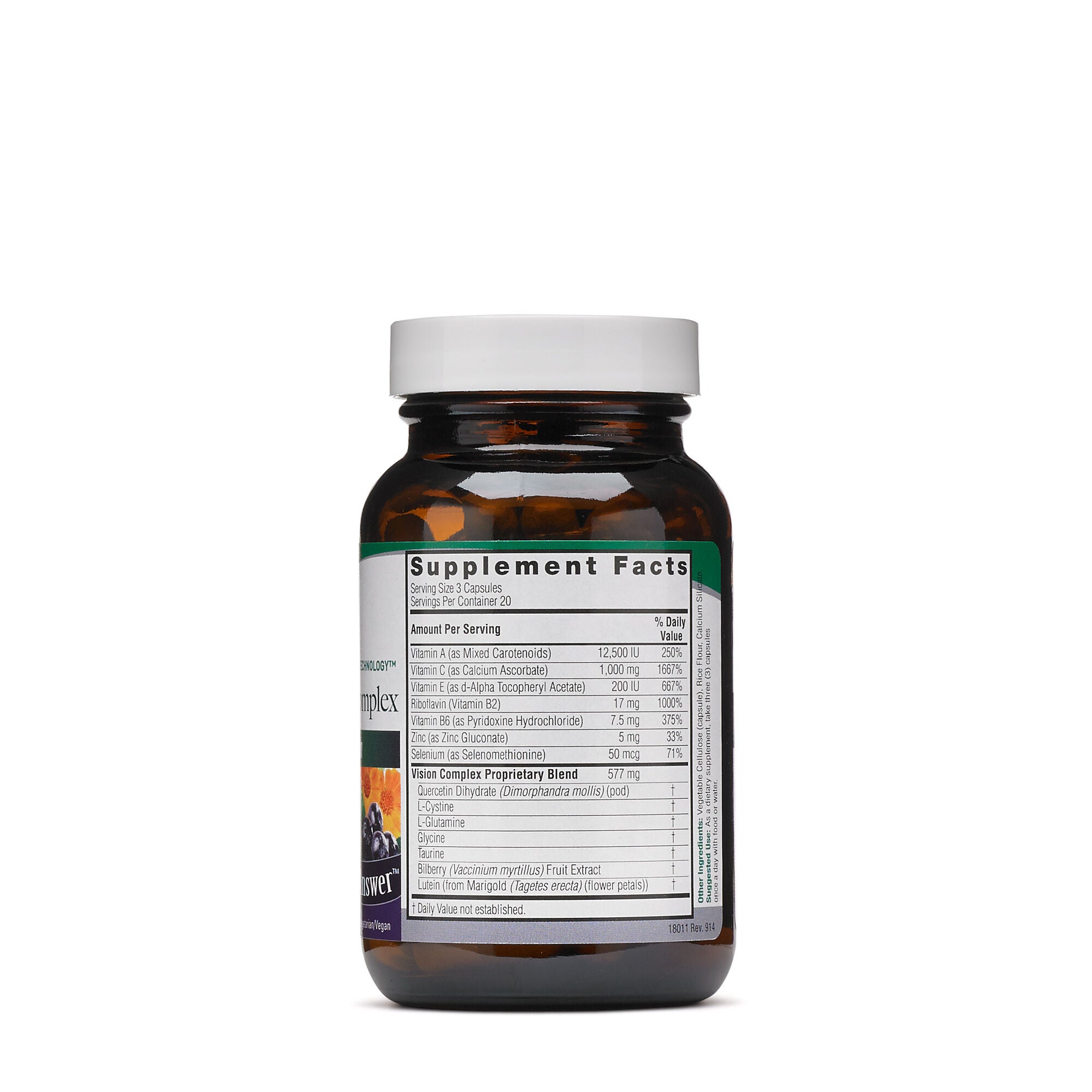 Nature's Answer® Bilberry Vision Complex includes Lutein GNC