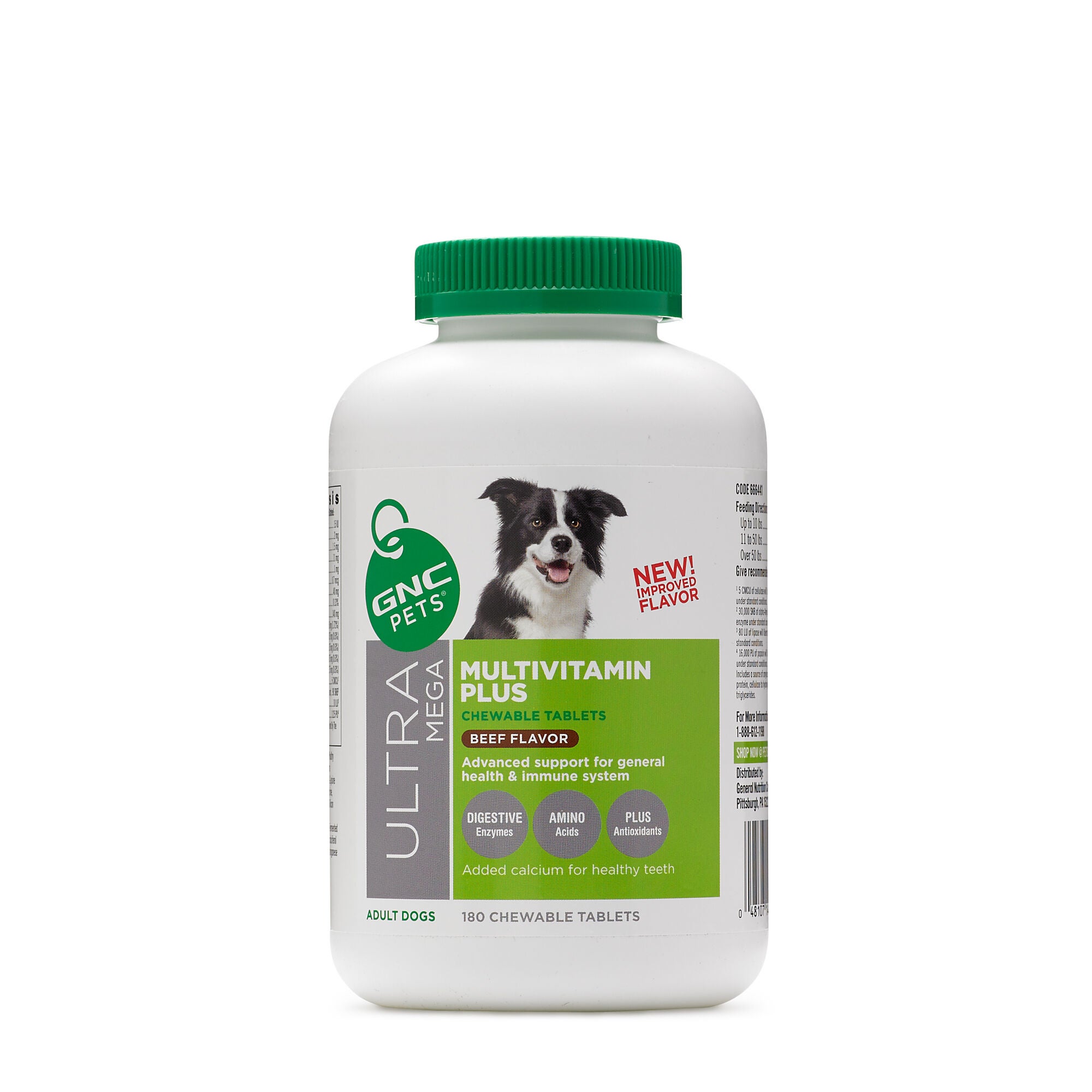 GNC Pets Ultra Mega Multivitamin Plus Adult Dogs Beef Flavor Dog