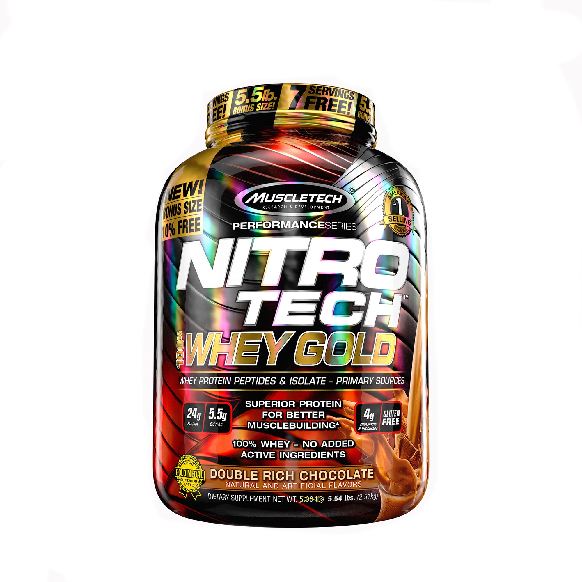 Nitro-Tech&trade; 100% Whey Gold - Double Rich ChocolateDouble Rich Chocolate | GNC