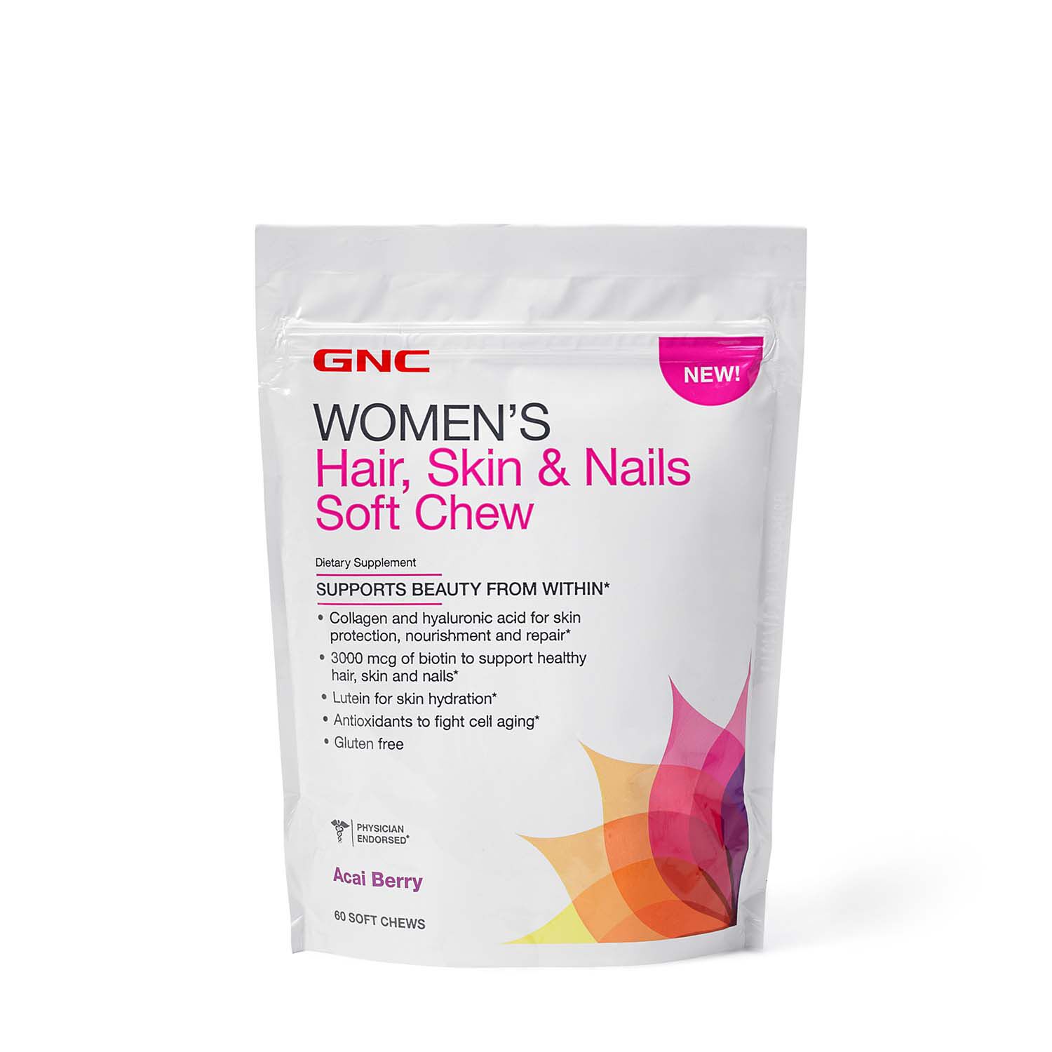 Women's Hair, Skin &amp; Nails Soft Chew - Acai Berry | GNC
