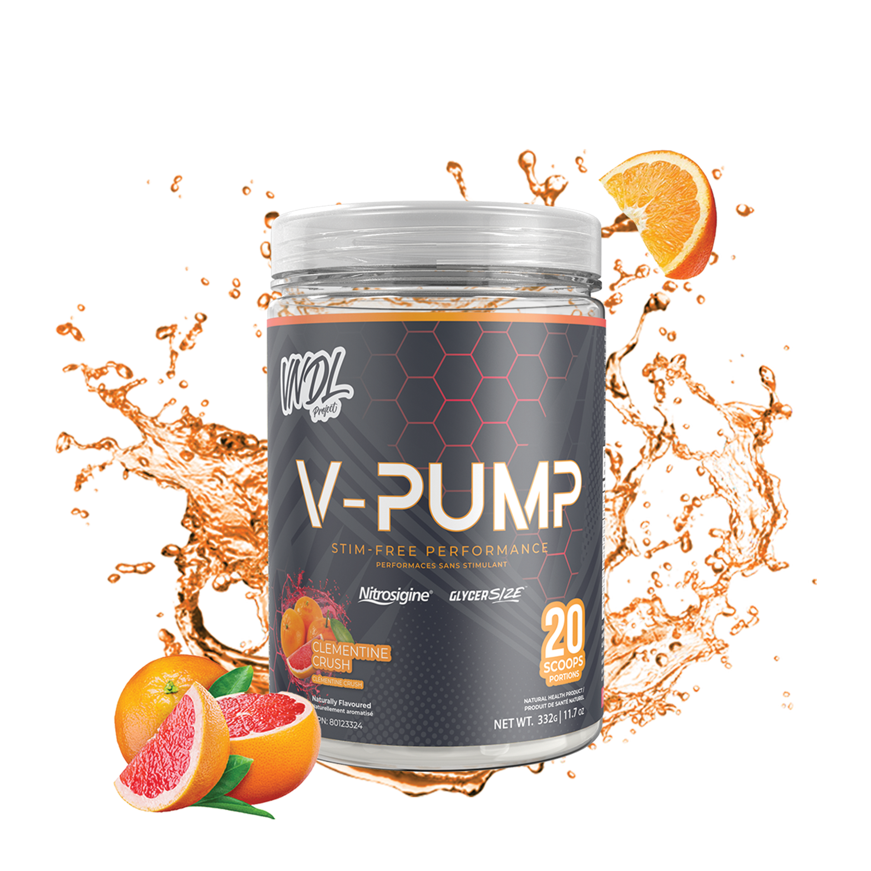 V-Pump Stim-Free Performance - Clementine Crush (20 Servings)  | GNC