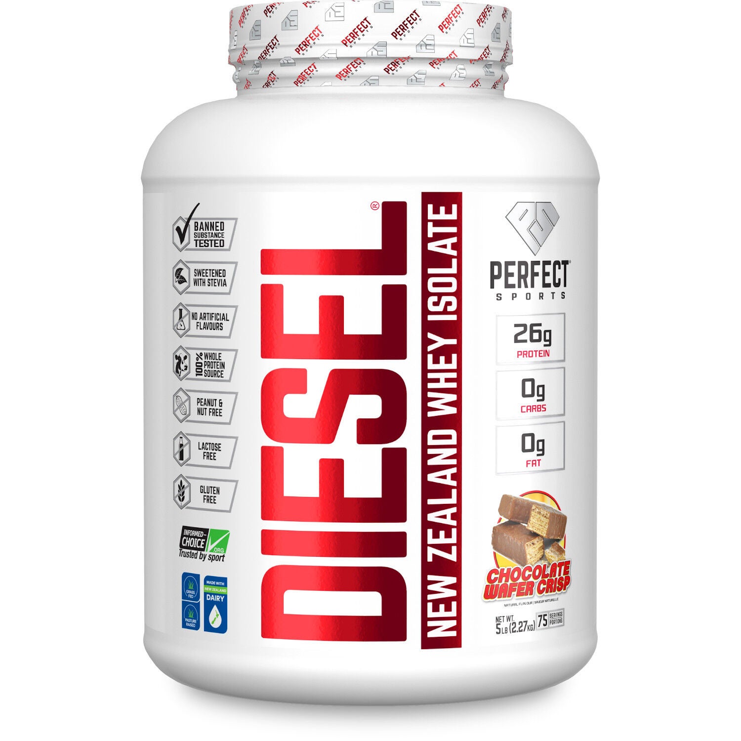 DIESEL&reg; New Zealand Whey Isolate - Chocolate Wafer Crisp Chocolate Wafer Crisp | GNC