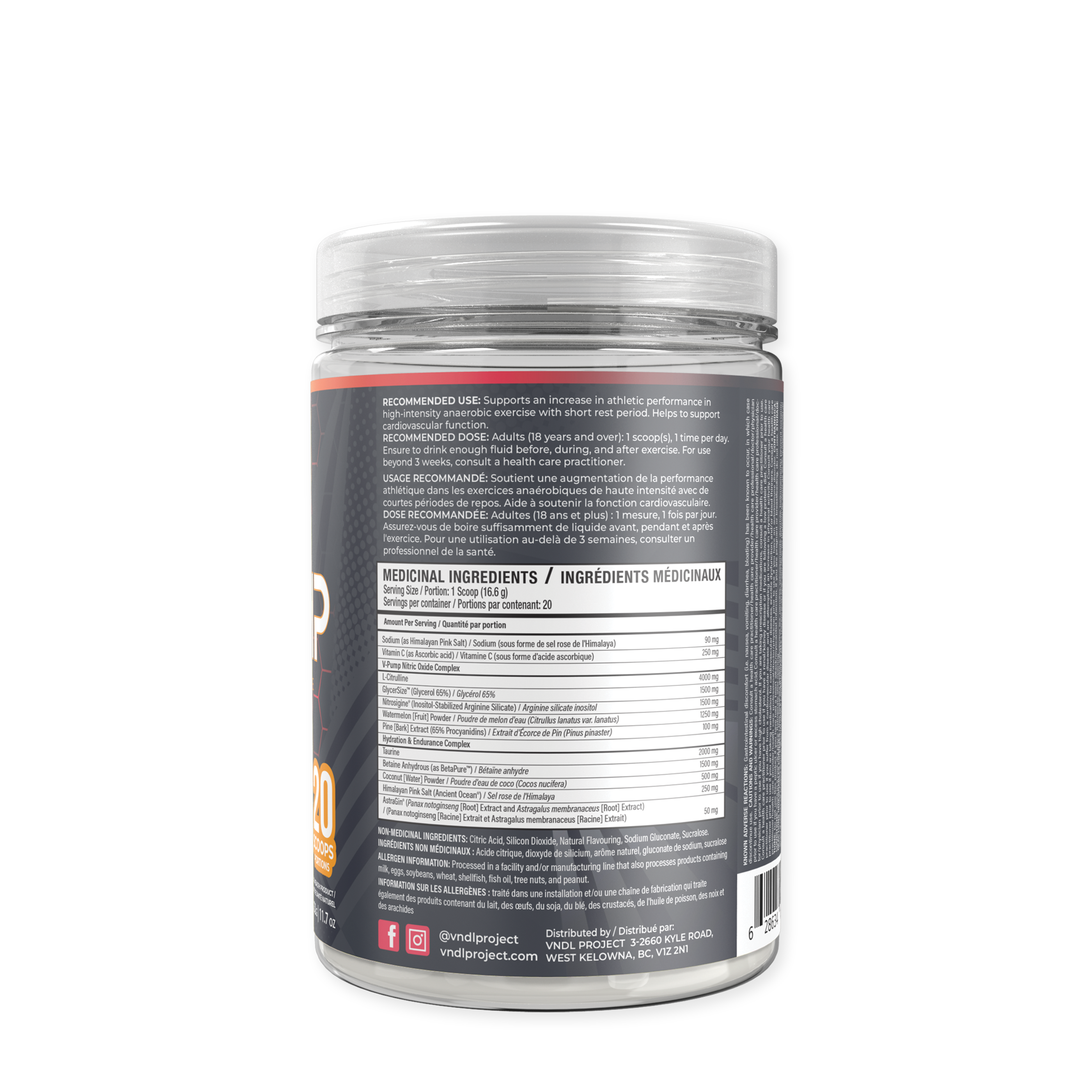 V-Pump Stim-Free Performance - Clementine Crush (20 Servings)  | GNC