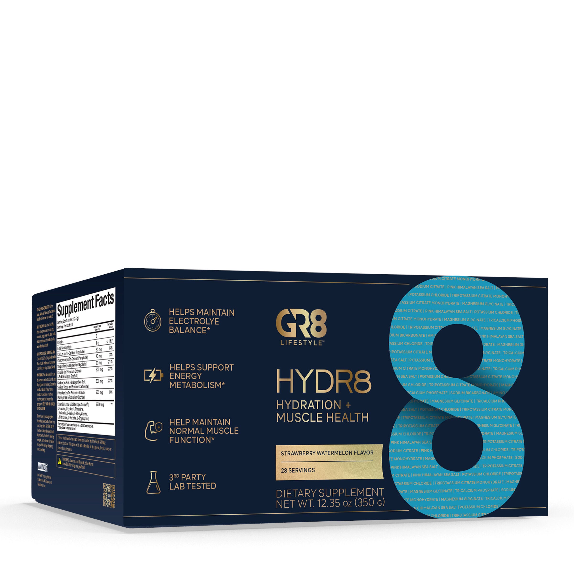 Hydr8 Hydration + Muscle Health - Strawberry Watermelon (28 Servings)  | GNC