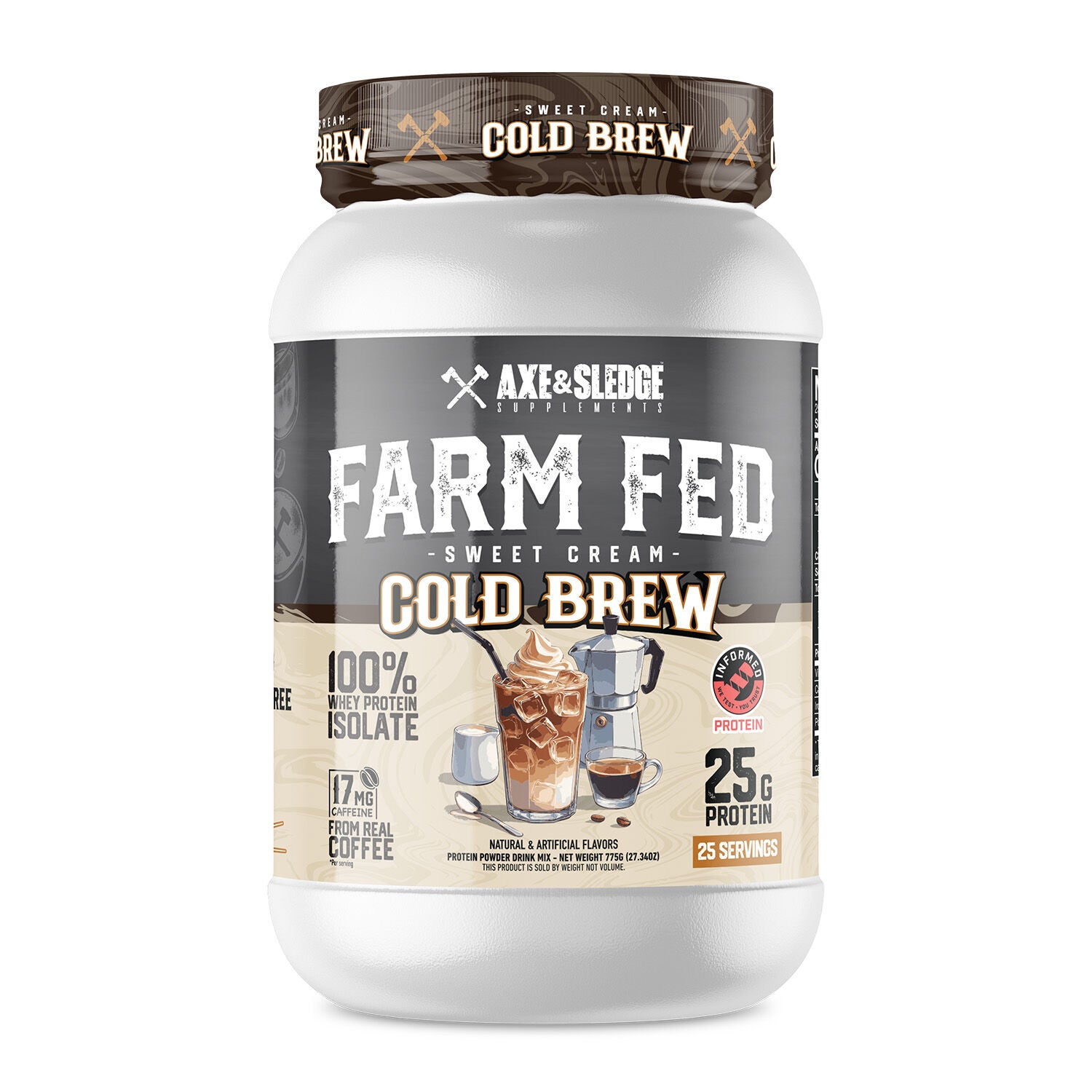 Farm Fed Protein - Sweet Cream Cold Brew (25 Servings) | GNC