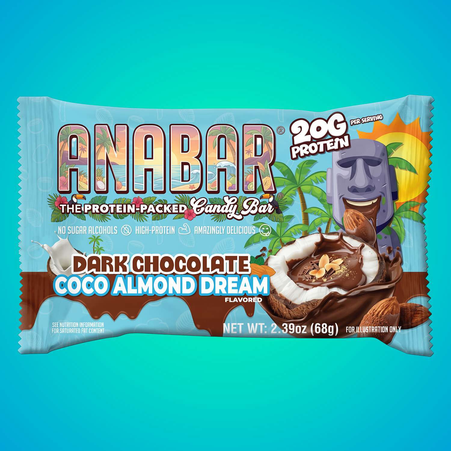 Protein Candy Bar - Dark Chocolate Coco Almond Dream (12 Bars)  | GNC