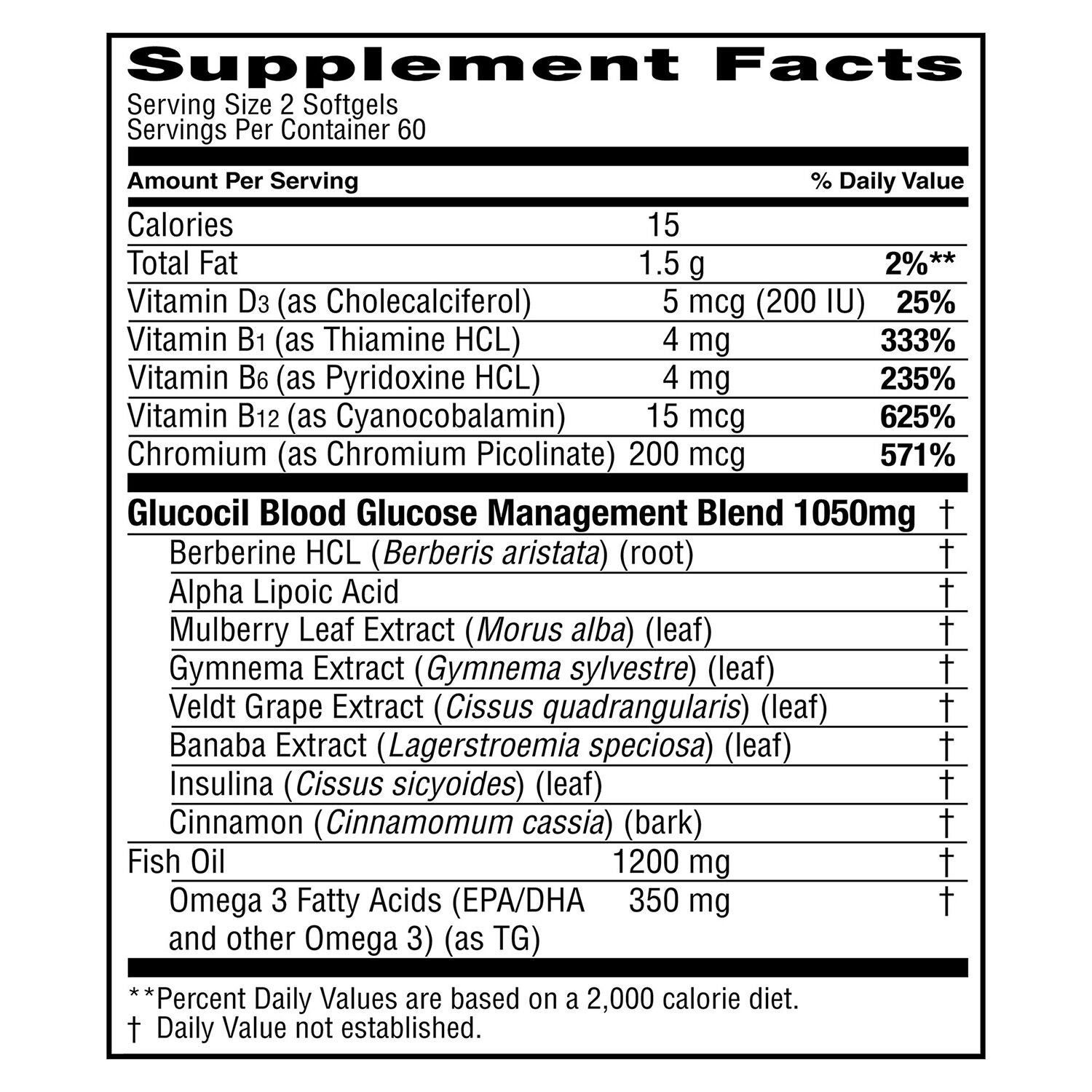 The Total Blood Sugar Optimizer* - 120 Softgels (60 Servings)