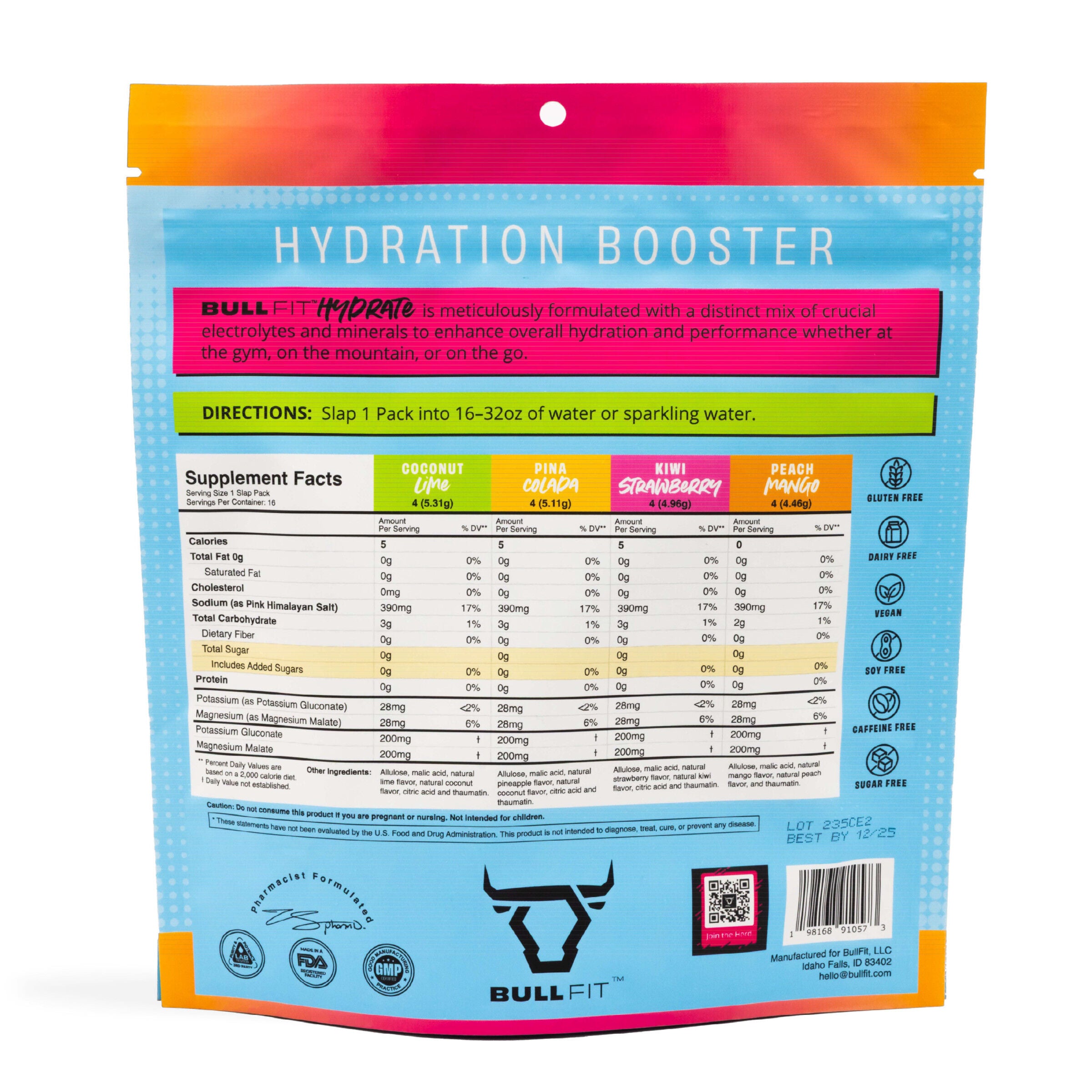 Hydrate Electrolyte Drink Mix - Tropical Pack (16 Count)