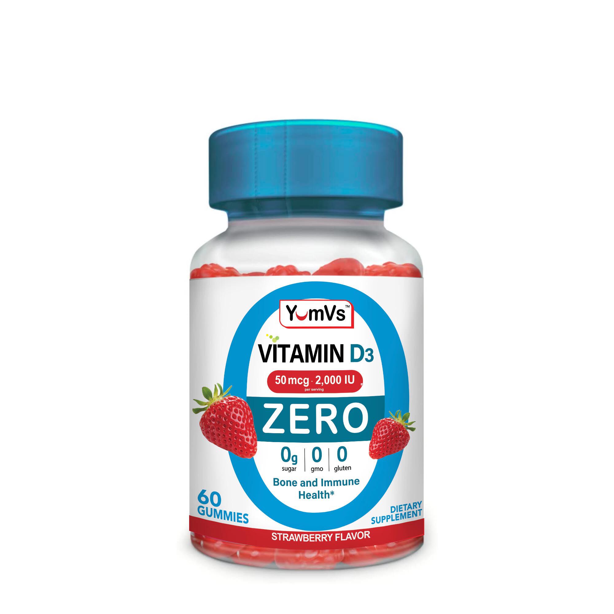 Vitamin D3 50mcg - Strawberry - 60 Gummies (30 Servings)  | GNC