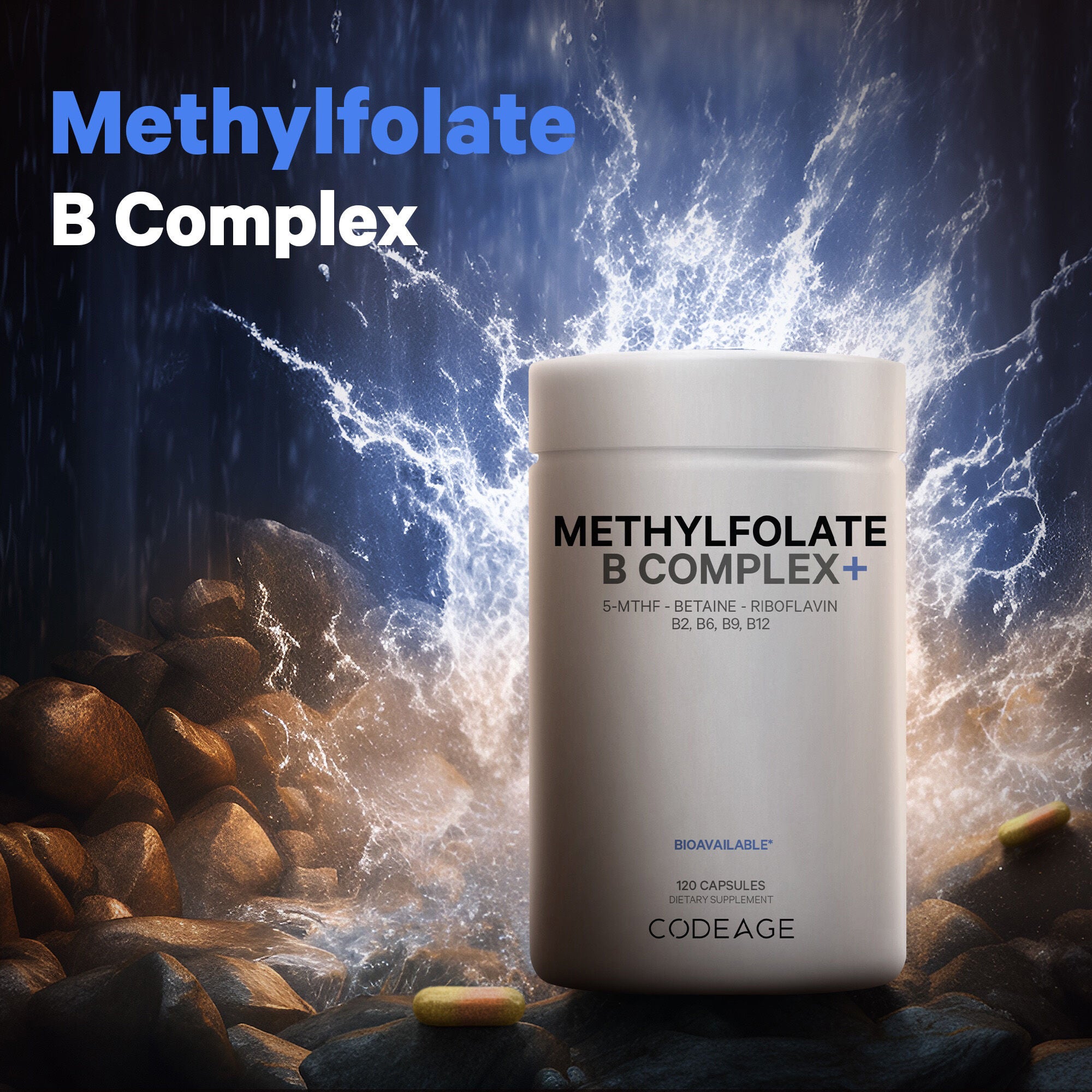 Methylfolate B Complex - 120 Capsules (60 Servings)  | GNC