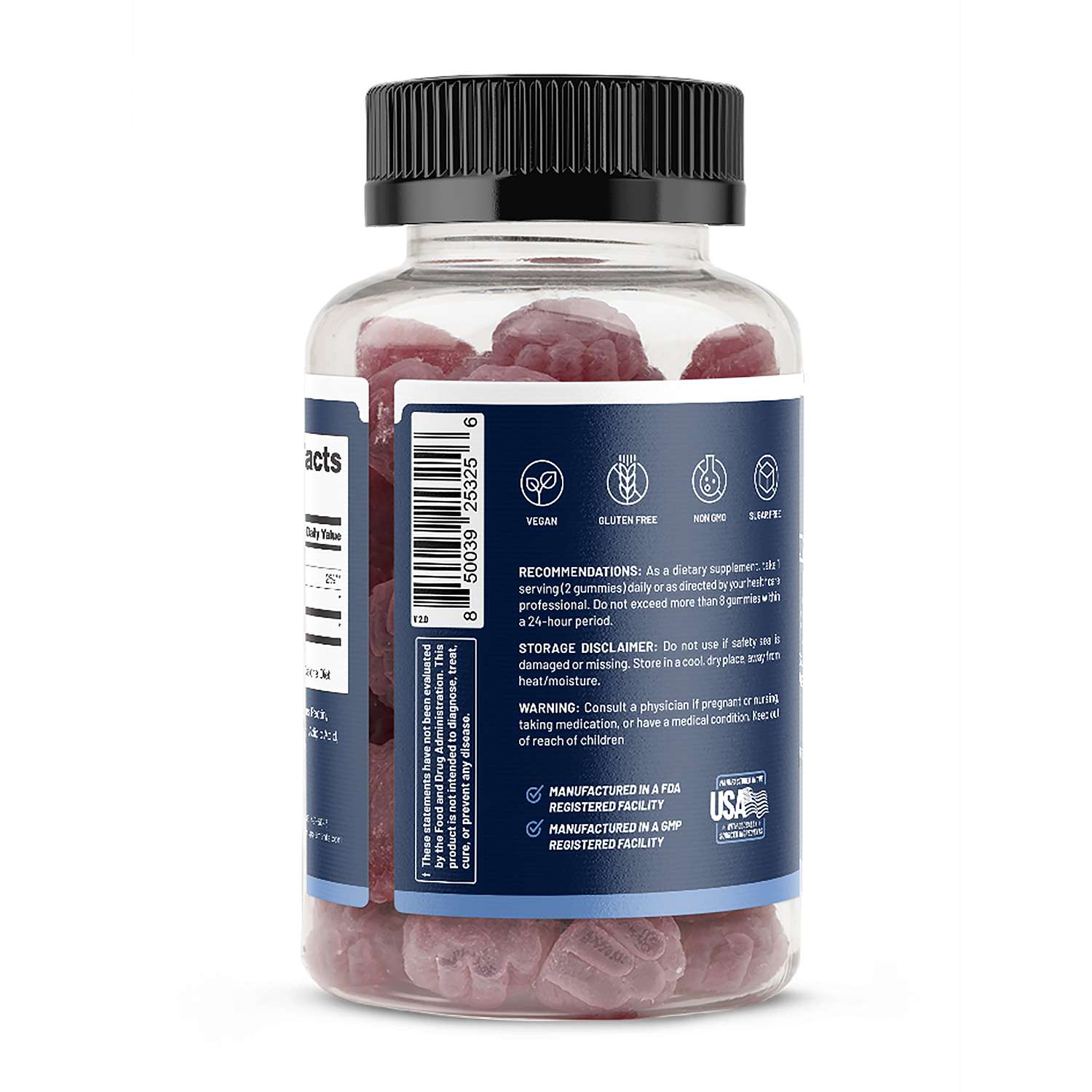 L-Carnitine Gummies - Sugar Free Blueberry - 60 Gummies (30 Servings)