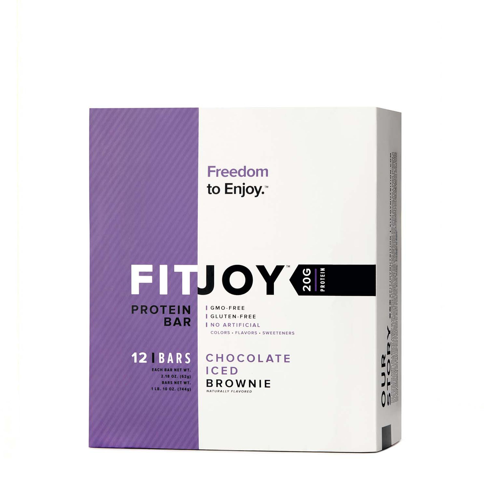 Protein Bar - Chocolate Iced Brownie - 12 Bars - Fitjoy? - Protein Bars