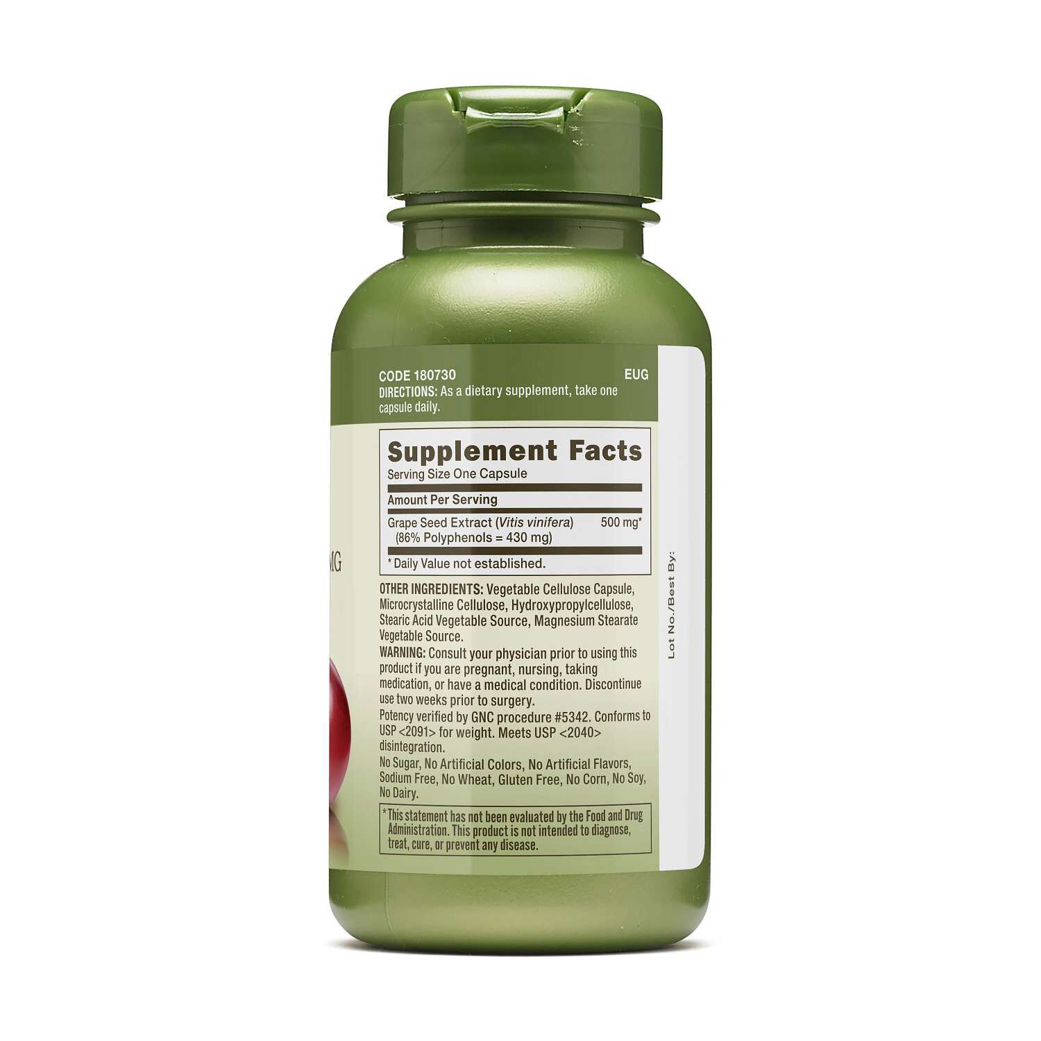 Grape Seed Extract 500mg  - 60 Capsules (60 Servings)