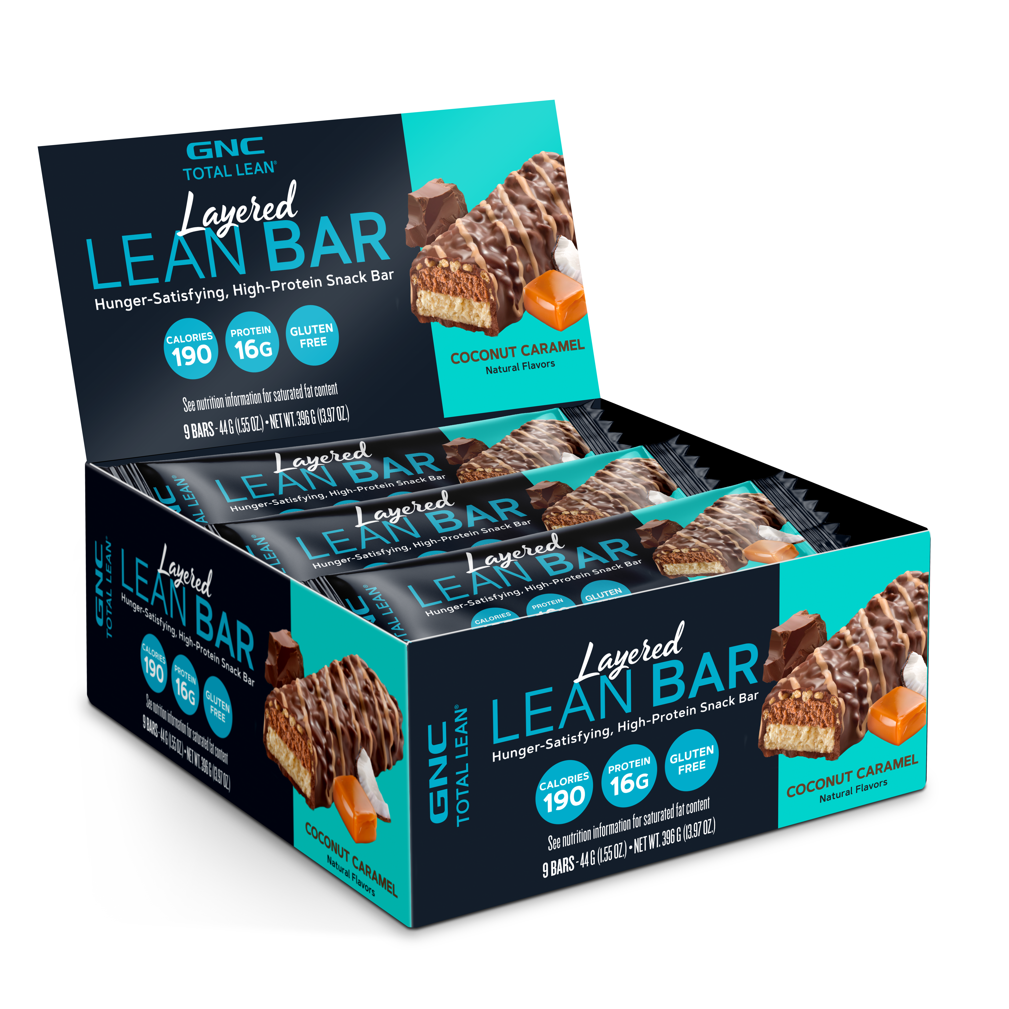 Layered Lean Bar - Coconut Caramel (9 Bars) | GNC