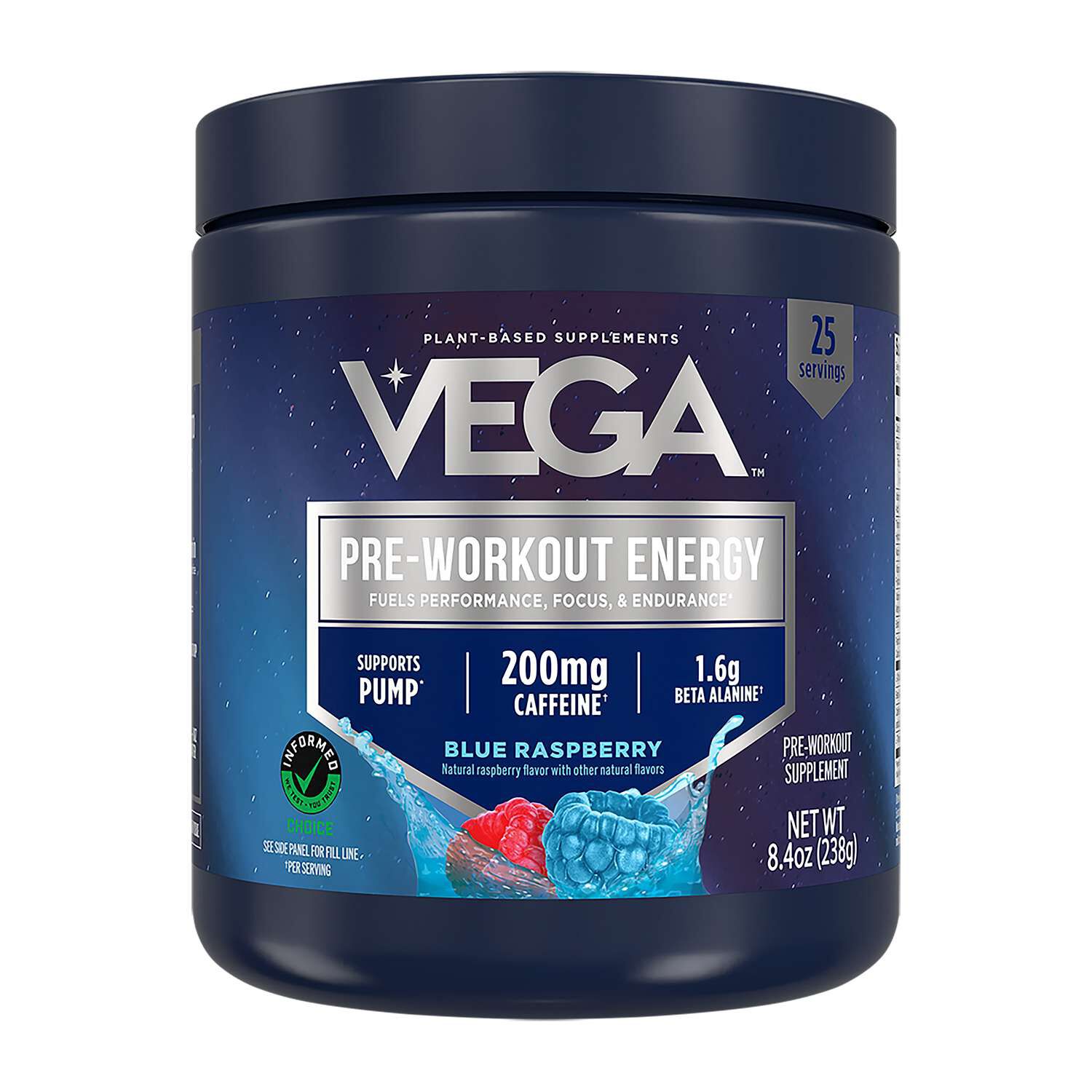 Pre-Workout Energy - Blue Raspberry (25 Servings)  | GNC
