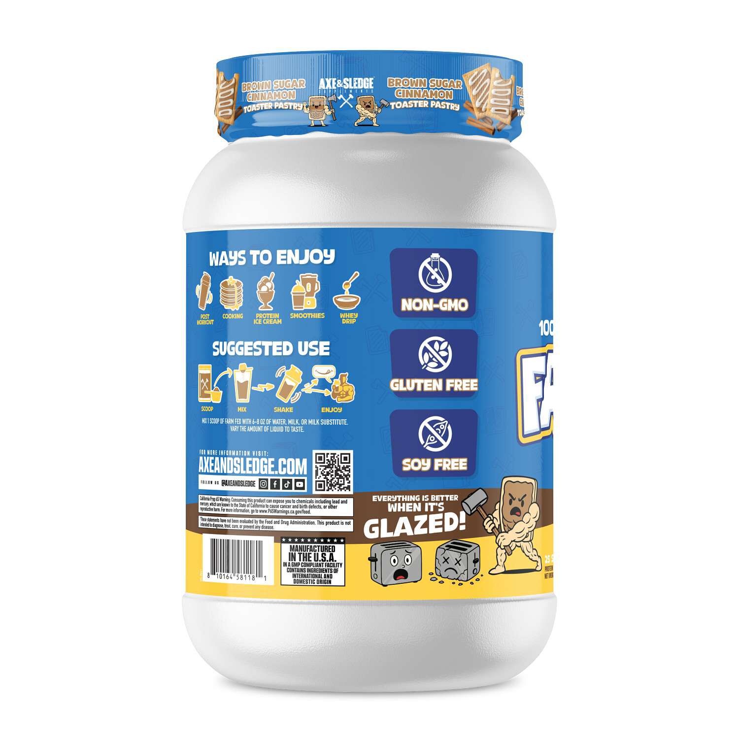 Farm Fed Protein - Brown Sugar Cinnamon Toaster Pastry (25 Servings) Brown Sugar Cinnamon | GNC