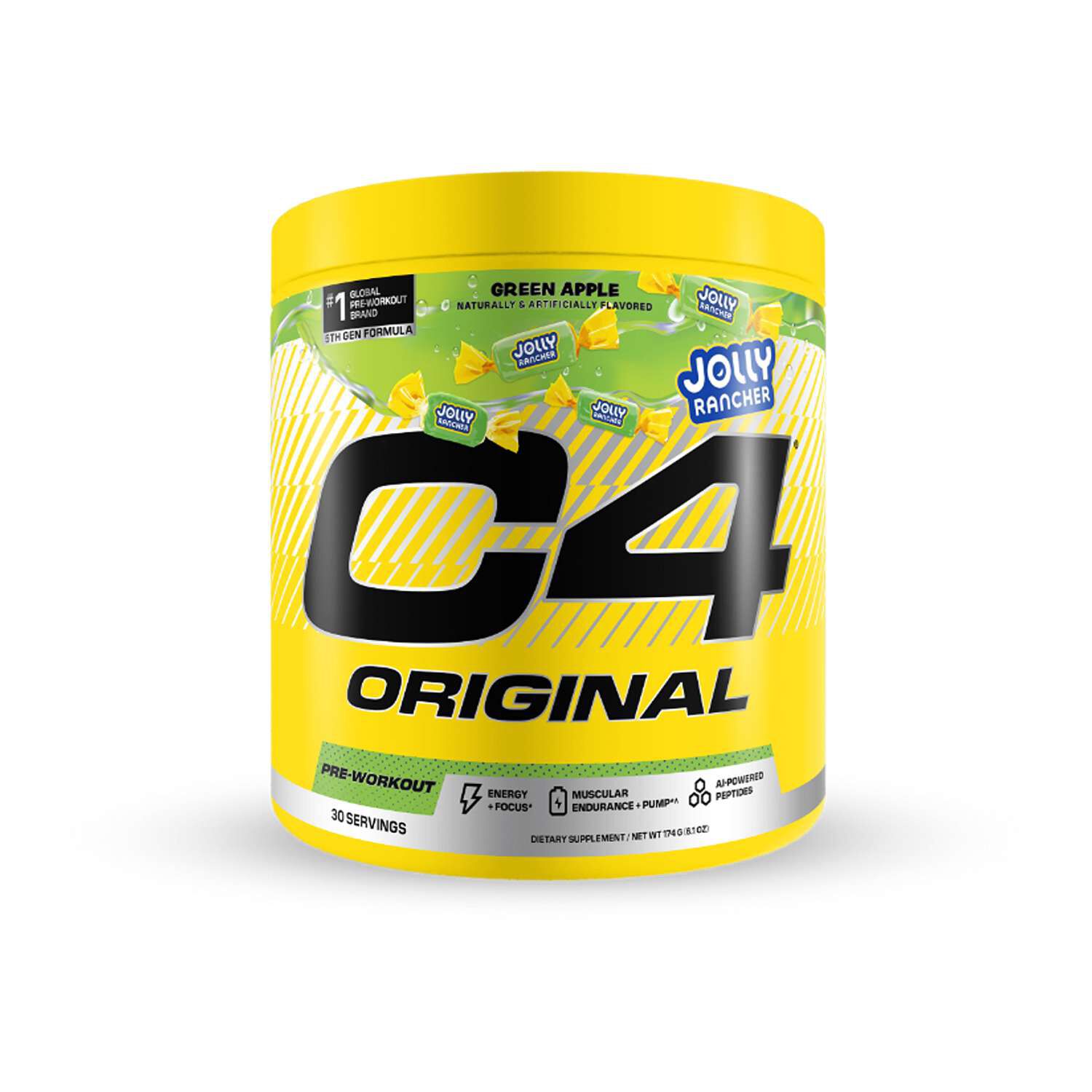 C4 Original Pre-Workout - Jolly Rancher Green Apple (30 Servings)  | GNC
