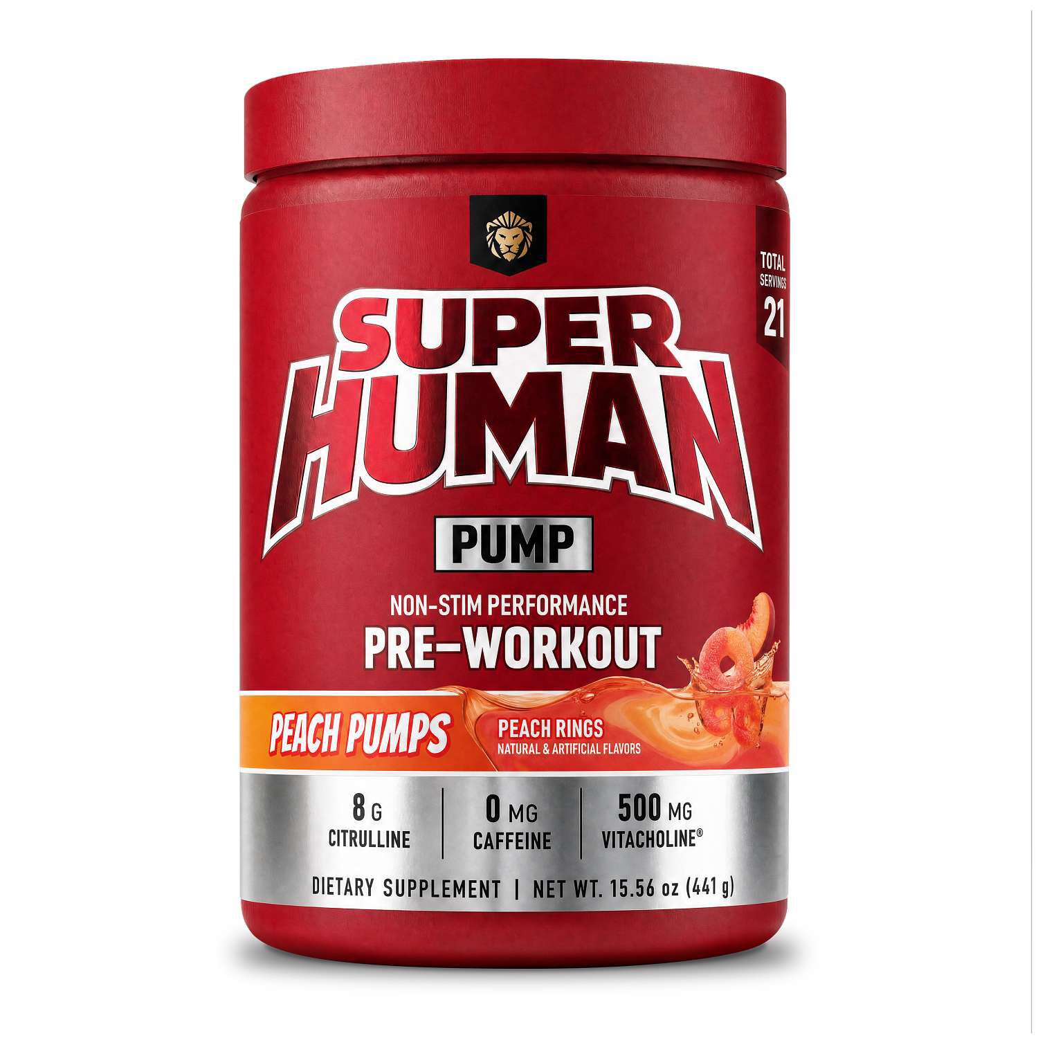 Superhuman Pump - Peach Pumps (21 Servings) Peach Rings | GNC