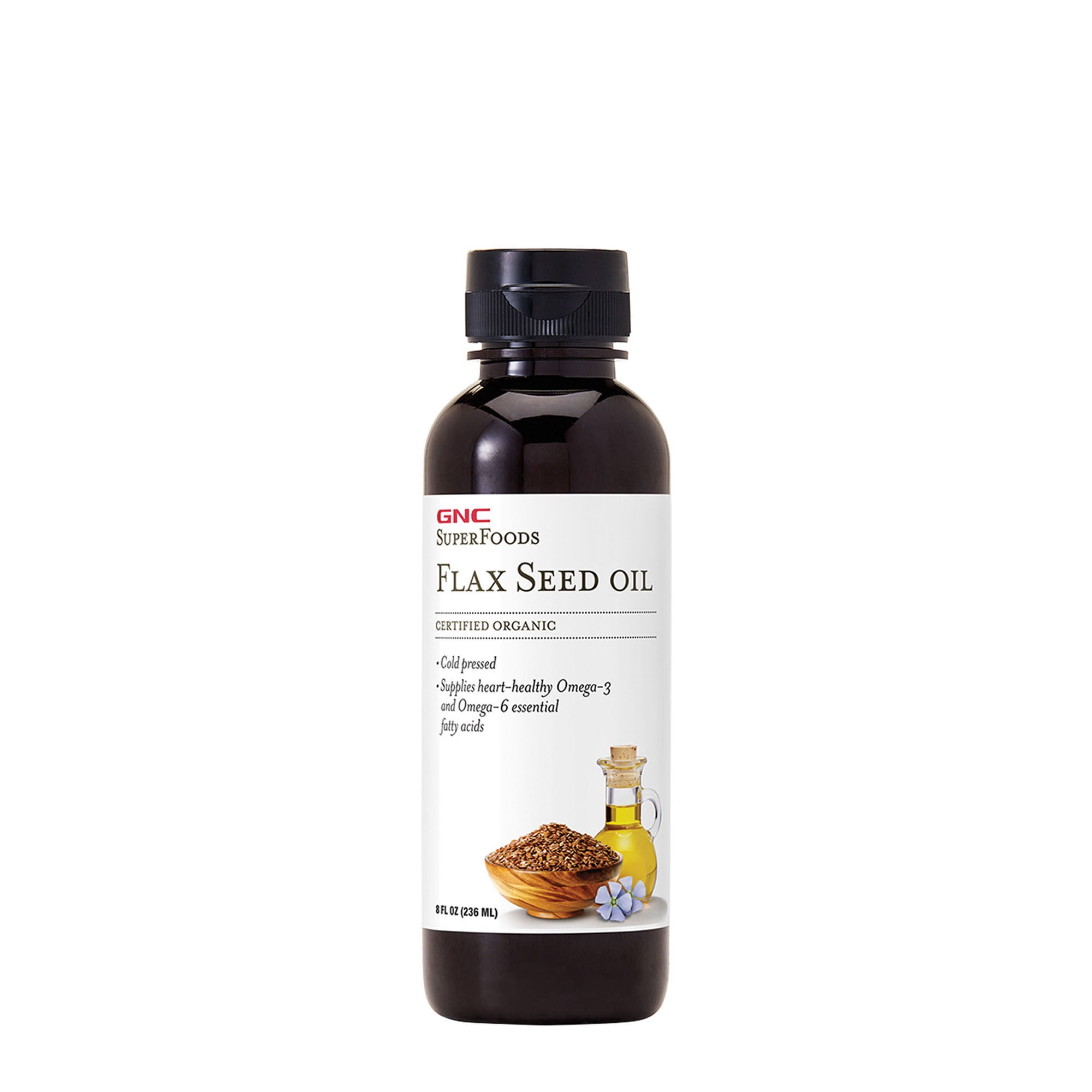 GNC Superfoods Certified Organic Flax Seed Oil