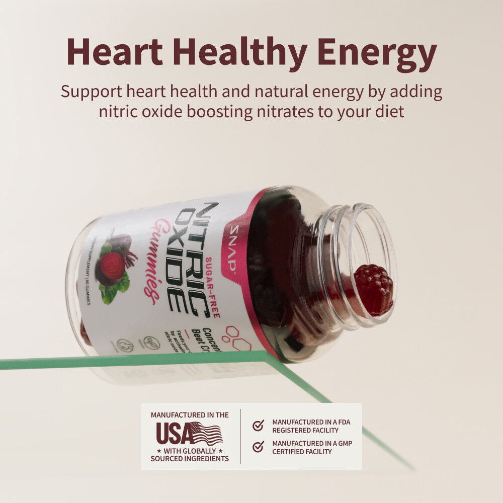 Nitric Oxide Sugar-Free Gummies - Mixed Berry - 60 Gummies (30 Servings)  | GNC