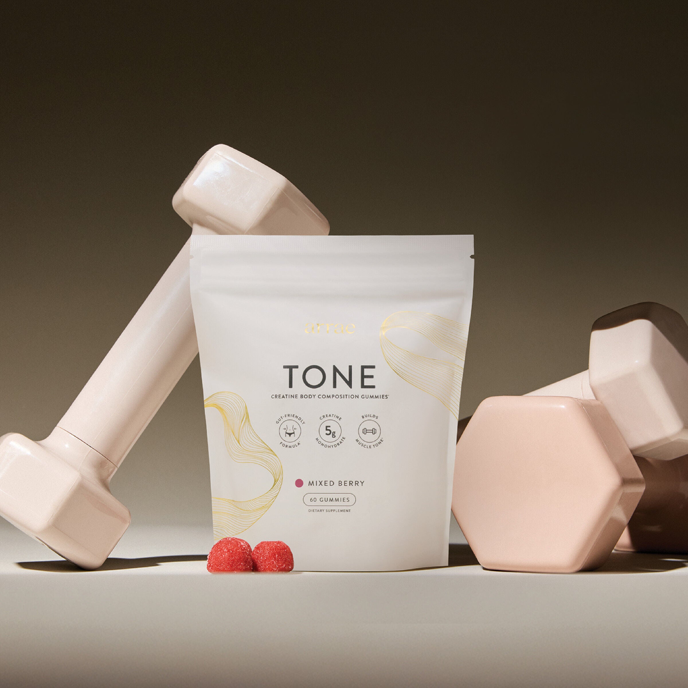 Tone Creatine Gummies - Mixed Berry - 60 Gummies (15-20 Servings)  | GNC