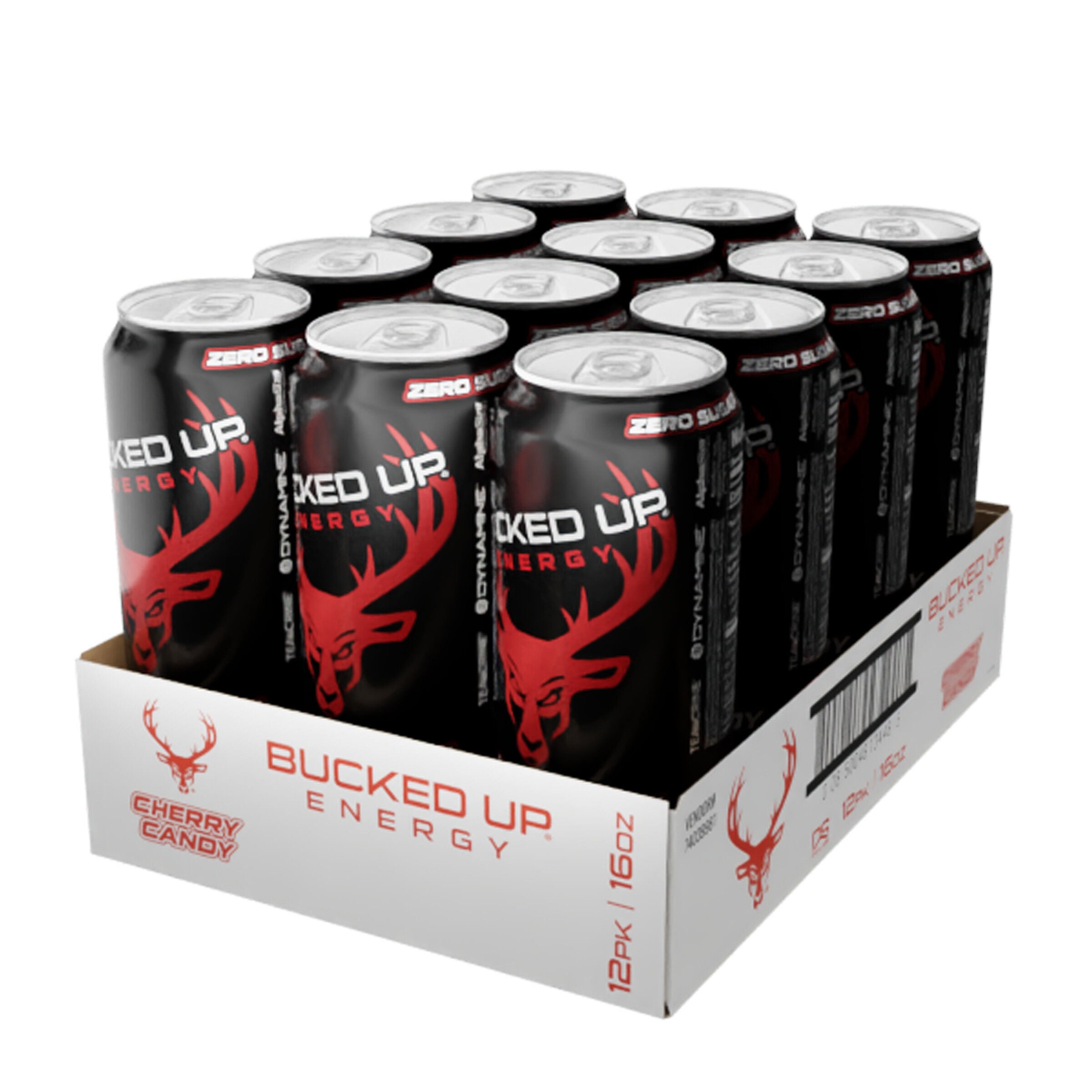 Bucked Up® - Energy Drink - Cherry Candy - 16oz. (12 Cans) | GNC
