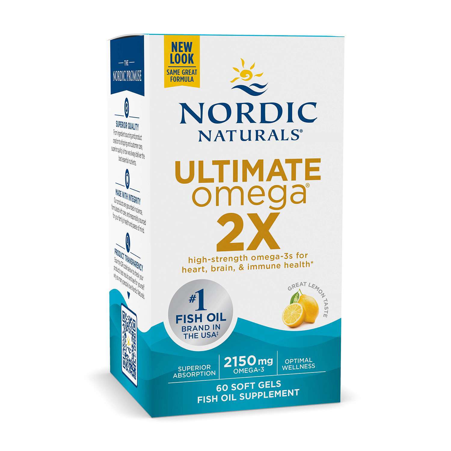 Ultimate Omega® 2X - Lemon - 60 Softgels (30 Servings)