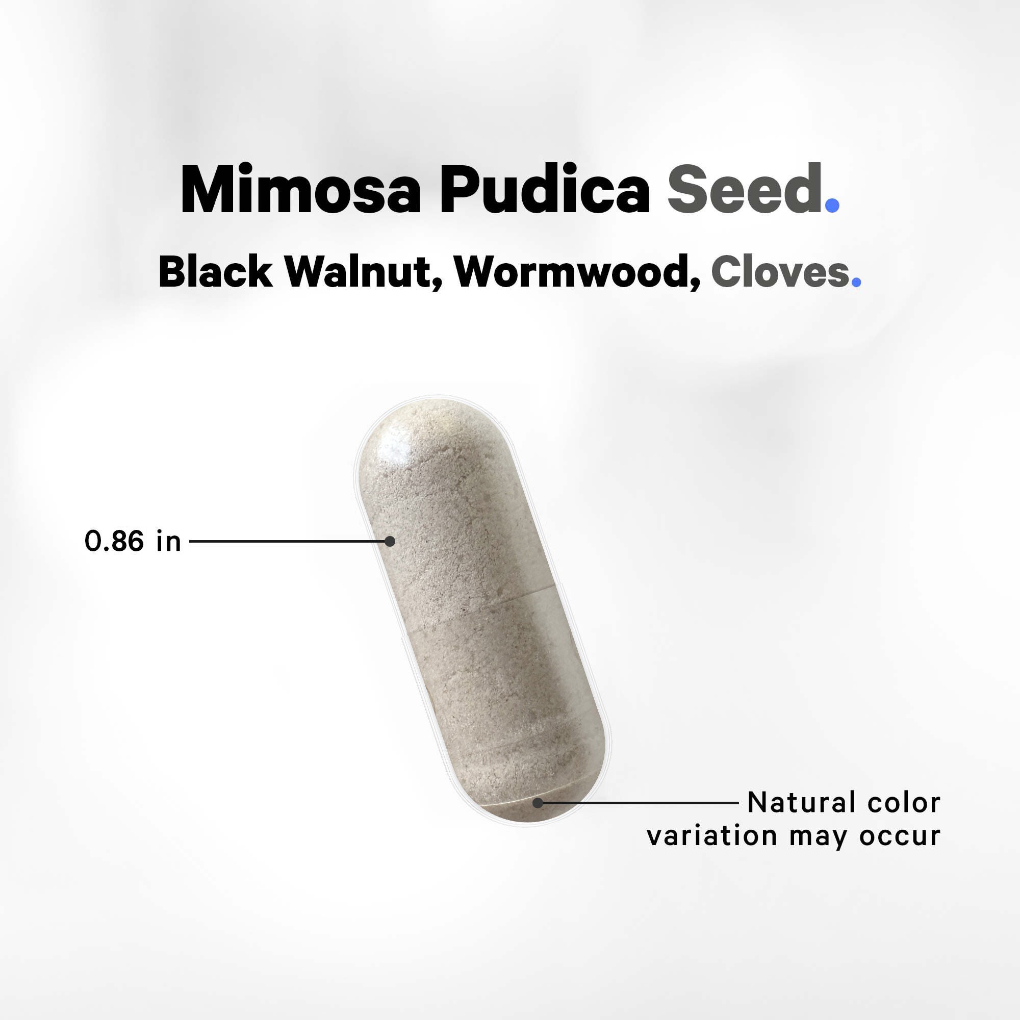 Mimosa Pudica Seed 1000 mg + BioPerine&reg; Black Pepper Herbal Cleanse - 120 Capsules (40 Servings)
