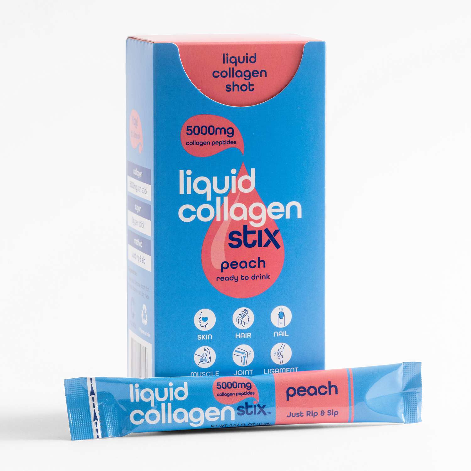 Liquid Collagen Stix - Peach (14 Stick Packs) Peach | GNC