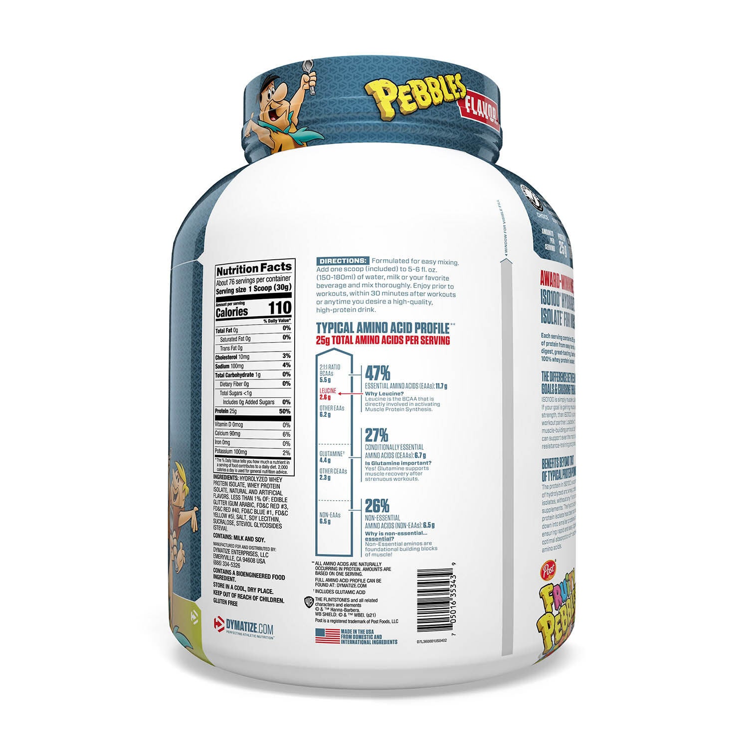 Dymatize ISO 100 Whey Protein Isolate Fruity Pebbles 5 lbs. | GNC