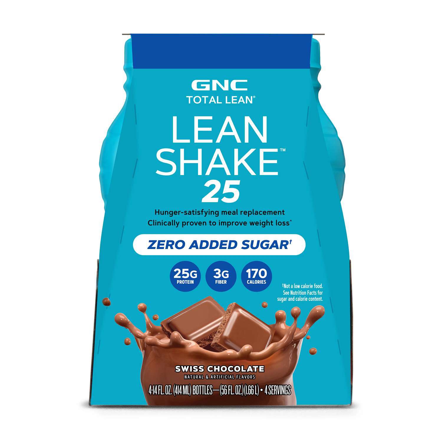 Lean Shake&trade; 25 - Swiss Chocolate - 14oz. (4 Bottles) Swiss Chocolate | GNC