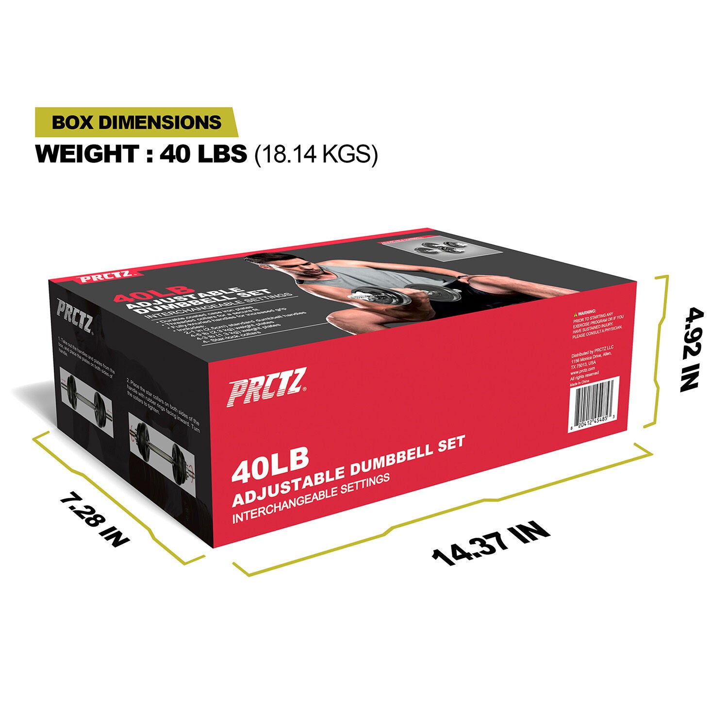 40lb Cast Iron Adjustable Dumbbell Set  | GNC