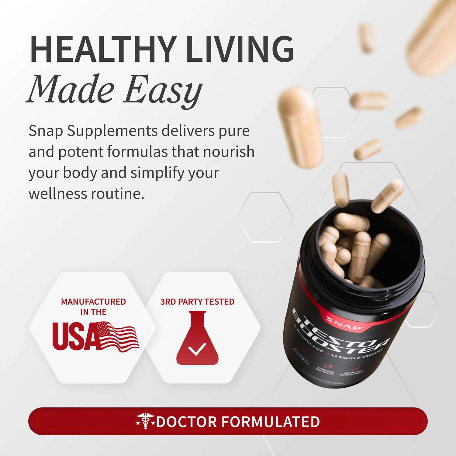 Testo Booster - 60 Capsules (20 Servings)  | GNC