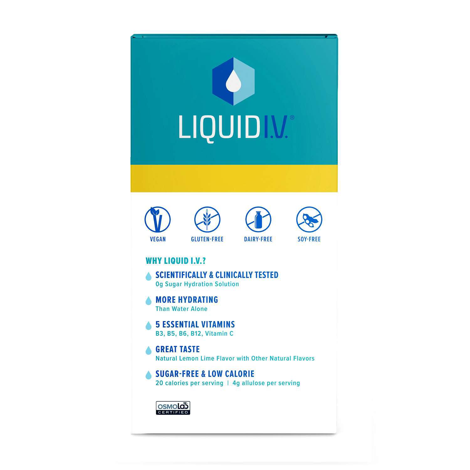 Hydration Multiplier Drink Mix: Sugar-Free - Lemon Lime (15 Stick Packs)