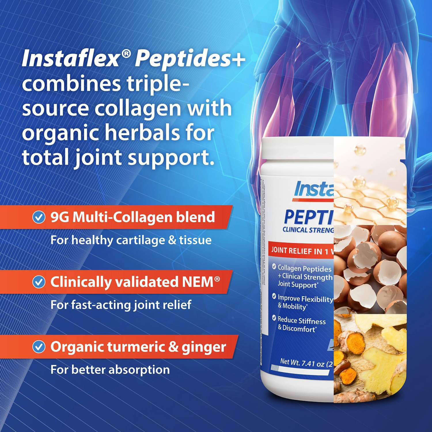 Peptides+ Joint Relief - Vanilla (20 Servings)
