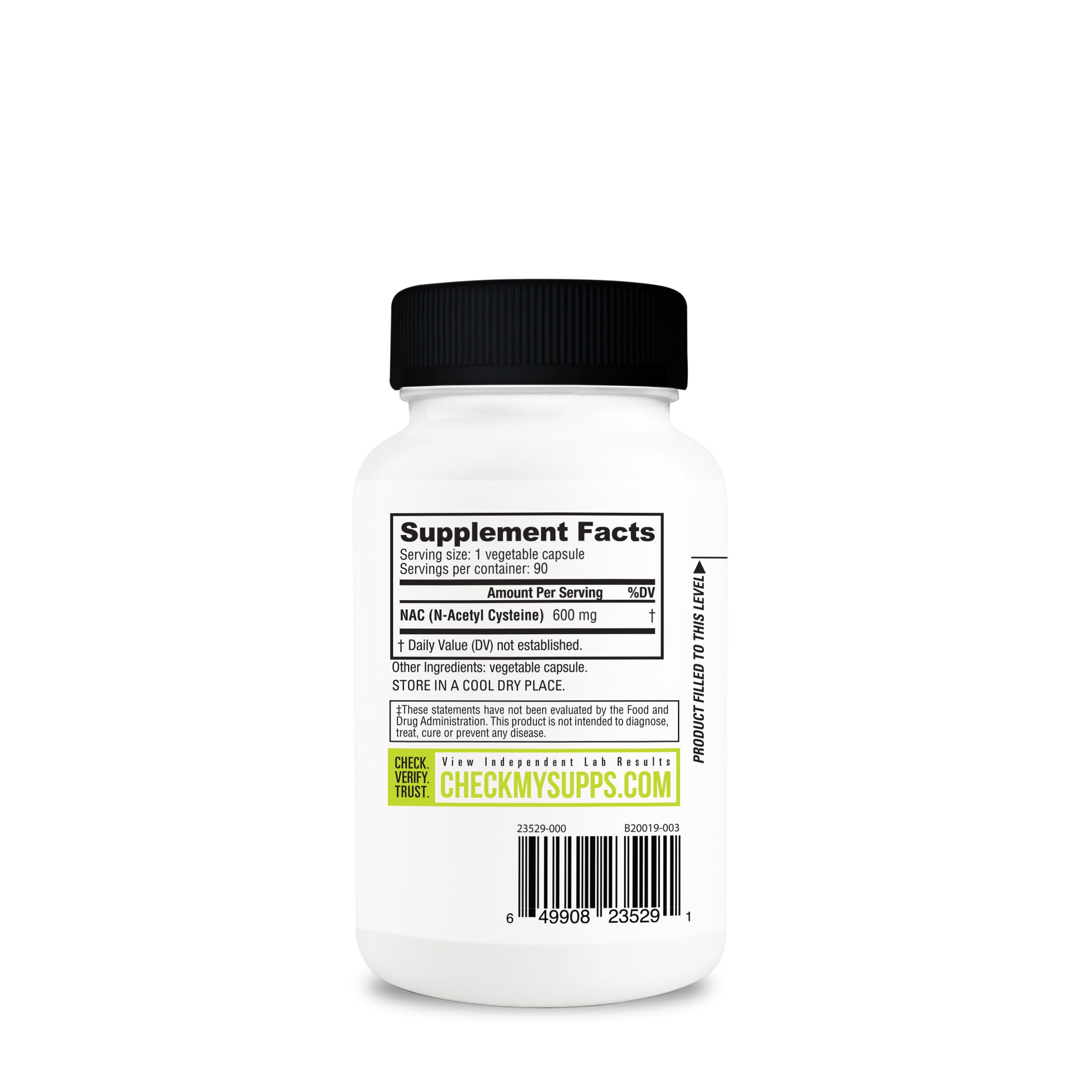 NAC 600mg - 90 Capsules (90 Servings)  | GNC