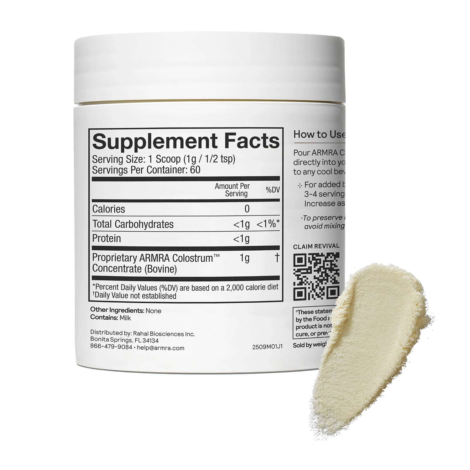 Colostrum - Unflavored - 2.1 oz. (60 Servings)