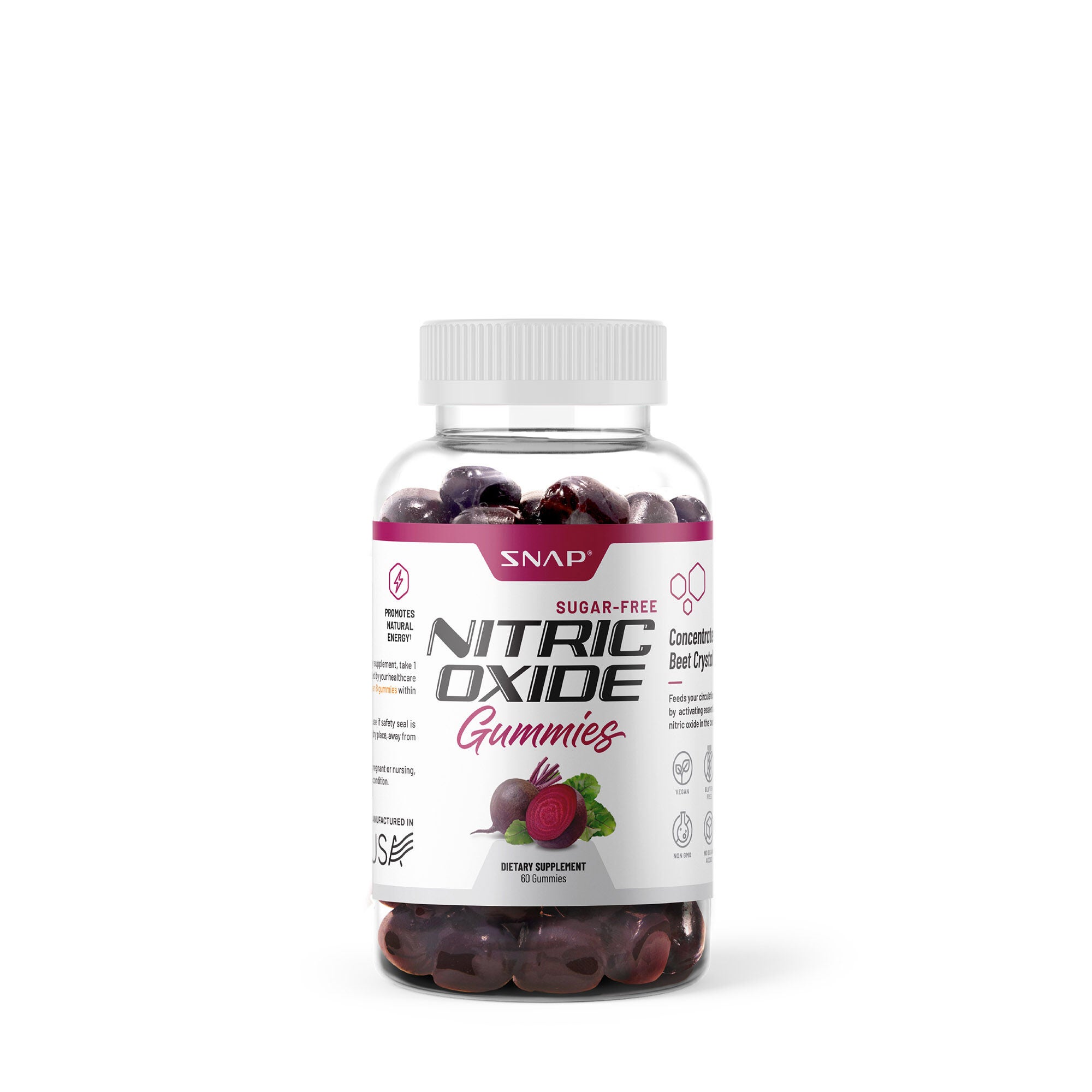 Nitric Oxide SugarFree Gummies 60 Gummies (30 Servings GNC