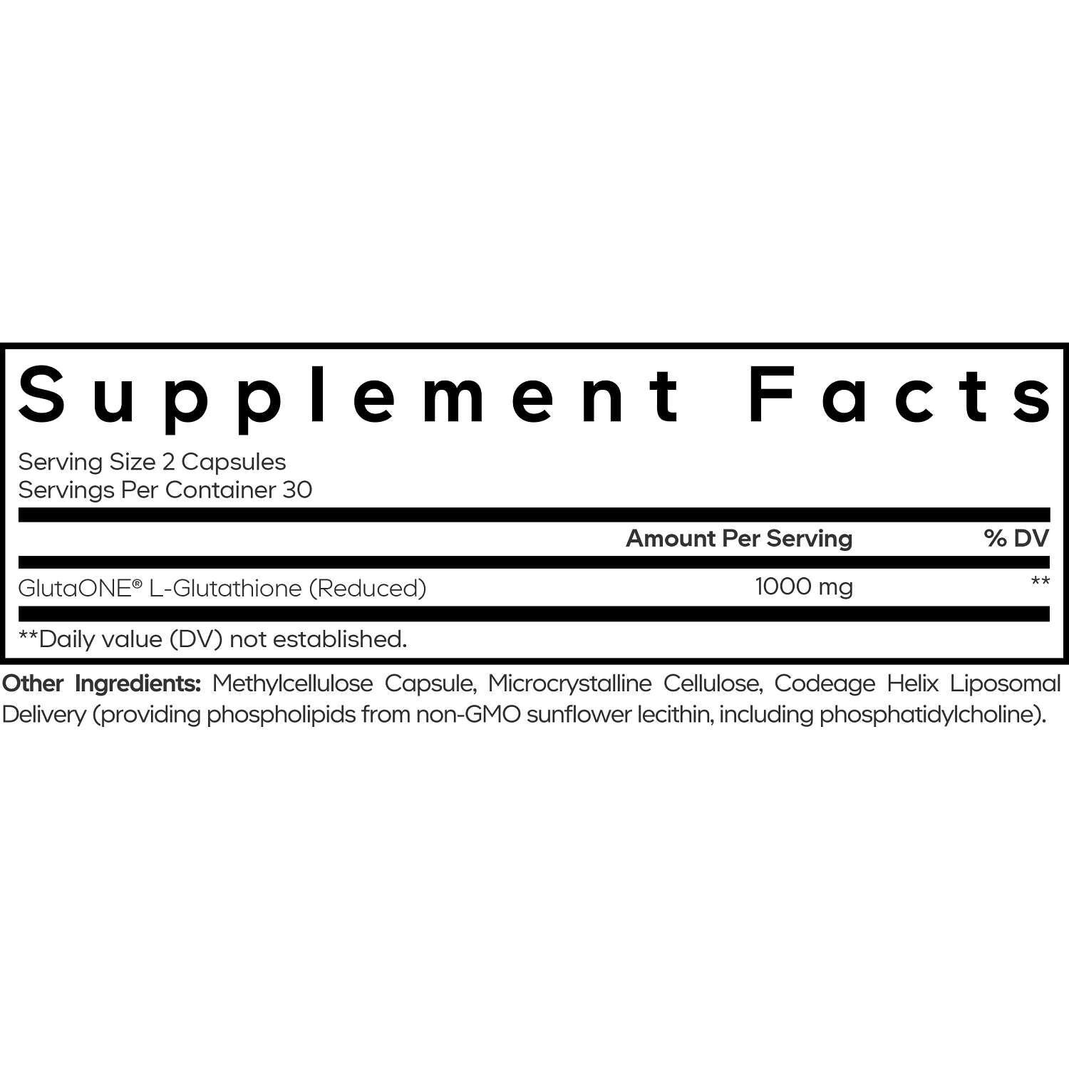 Liposomal Glutathione 1,000mg - 60 Capsules (30 Servings)  | GNC