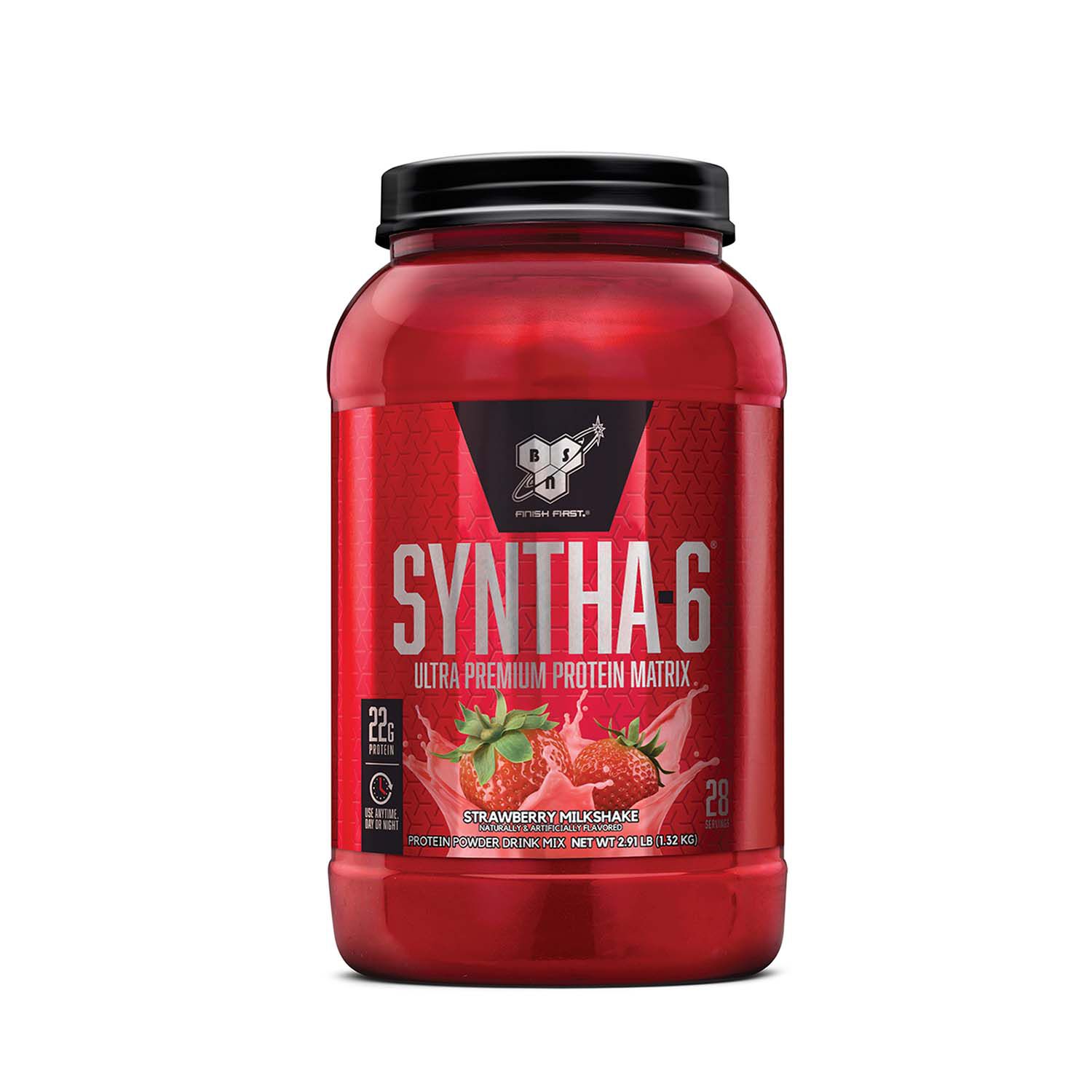 BSN Syntha-6 Premium Protein - Strawberry Milkshake (28 Servings) 3 lbs.