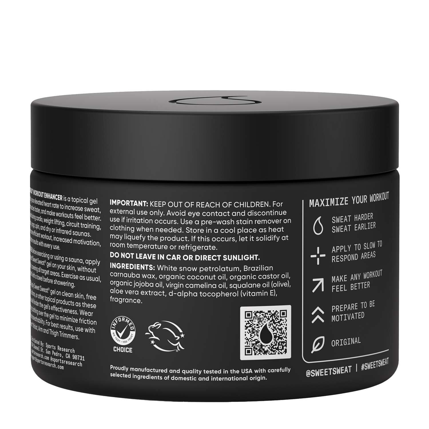 Sweet Sweat&trade; Workout Enhancer - 6.5 oz. (1 Jar)