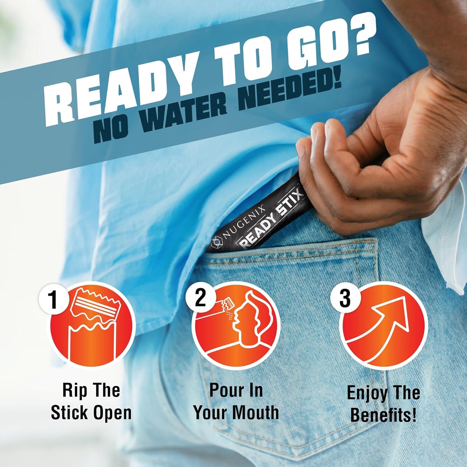 Ready Stix - Sour Blue Raspberry (14 Stick Packs)  | GNC