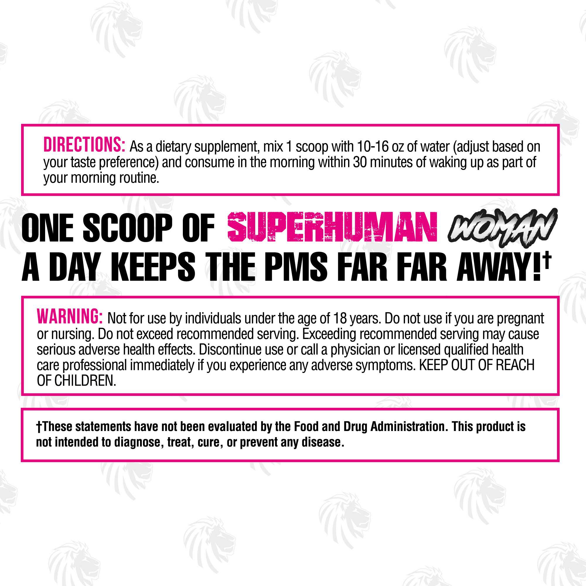 Superhuman Woman Hormone Balancing Performance - Lemonade - 9.52 oz. (30 Servings)