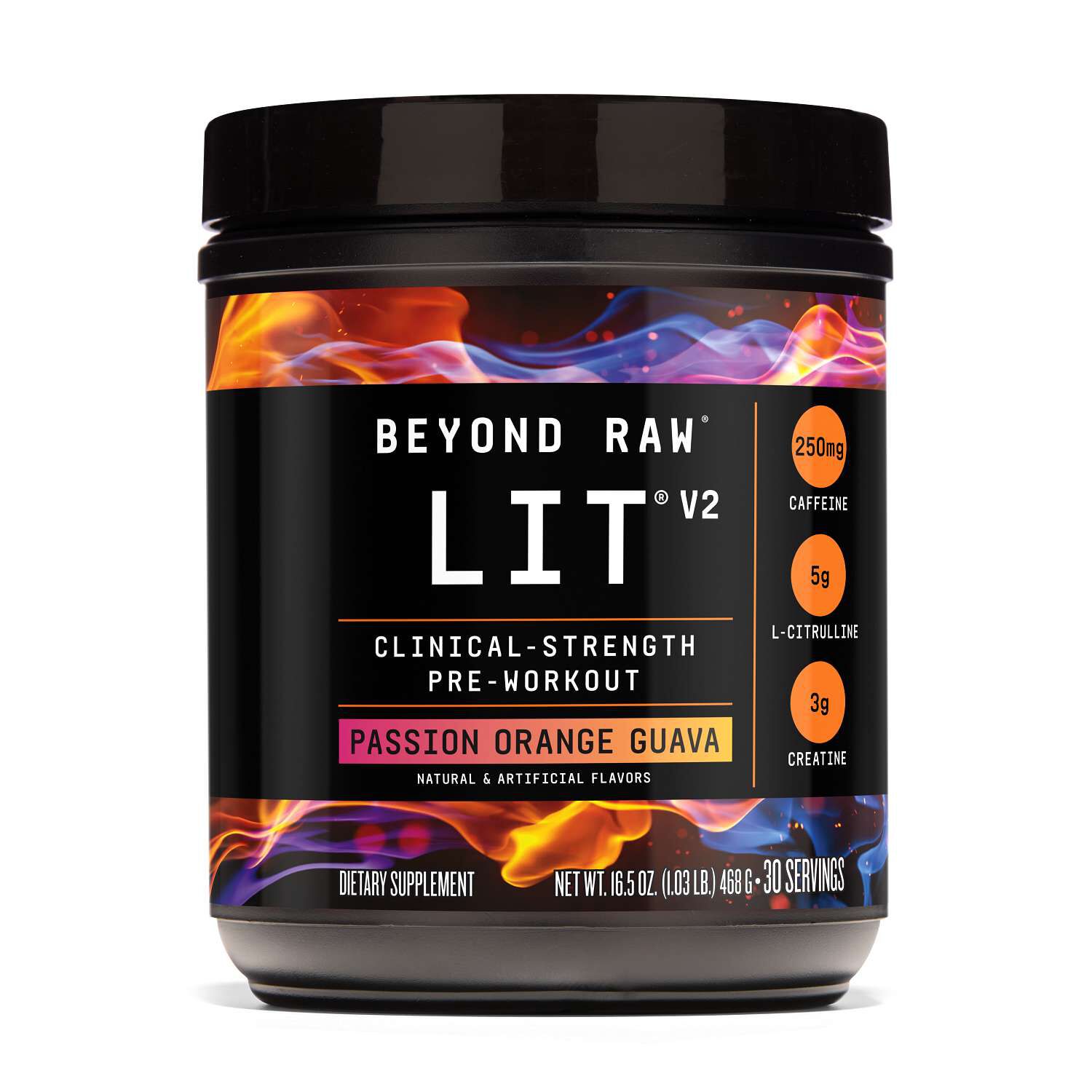 LIT V2 Pre-Workout - Passion Orange Guava (30 Servings) Passion Orange Guava | GNC