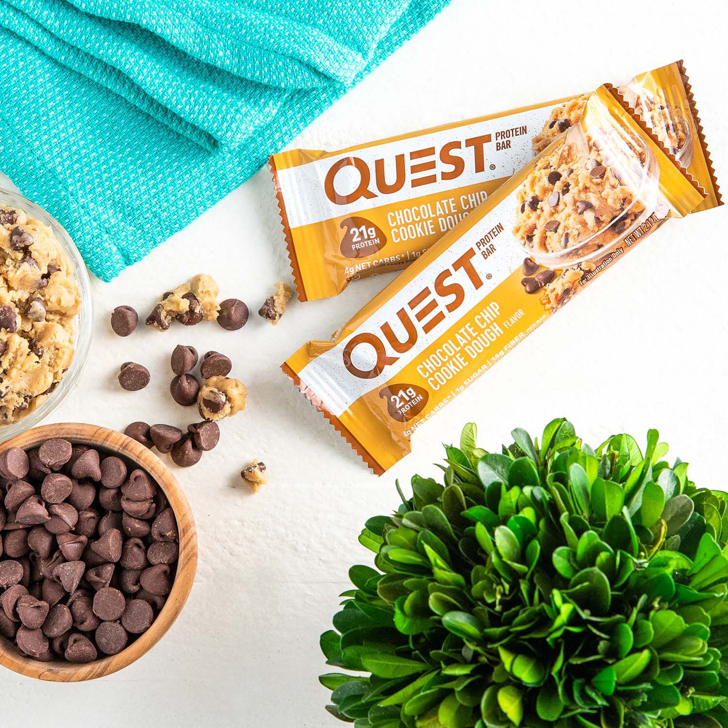 Quest Bar &ndash; Chocolate Chip Cookie Dough (12 Bars) Chocolate Chip Cookie Dough | GNC
