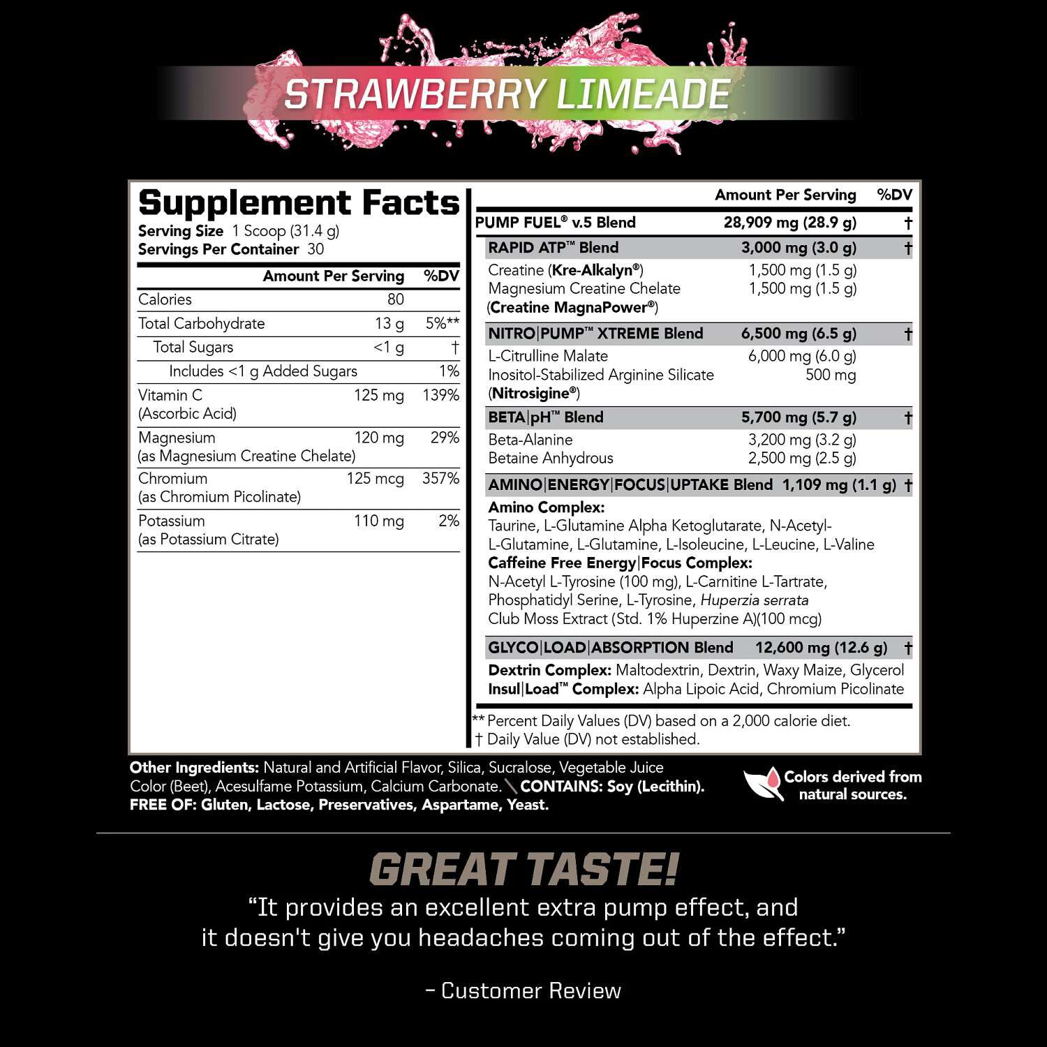 Ultra Pump Fuel&reg; Caffeine Free - Strawberry Limeade (30 Servings) Strawberry Limeade | GNC